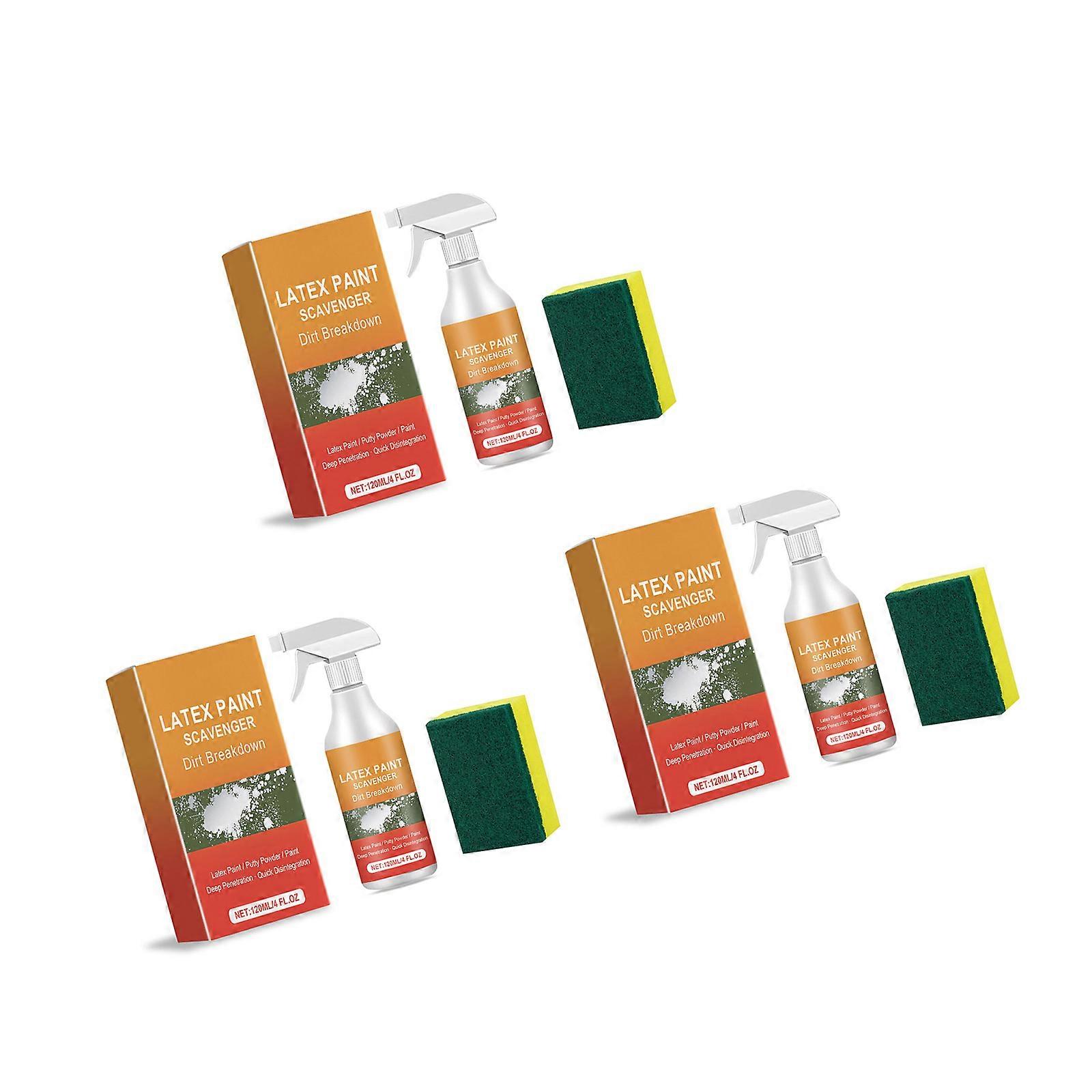 Latex Paint Remover Spray Paint Cleaner Varnish Remover Paint Thinner Latex Paint Dissolver 120ML for Various Surface Multicolor