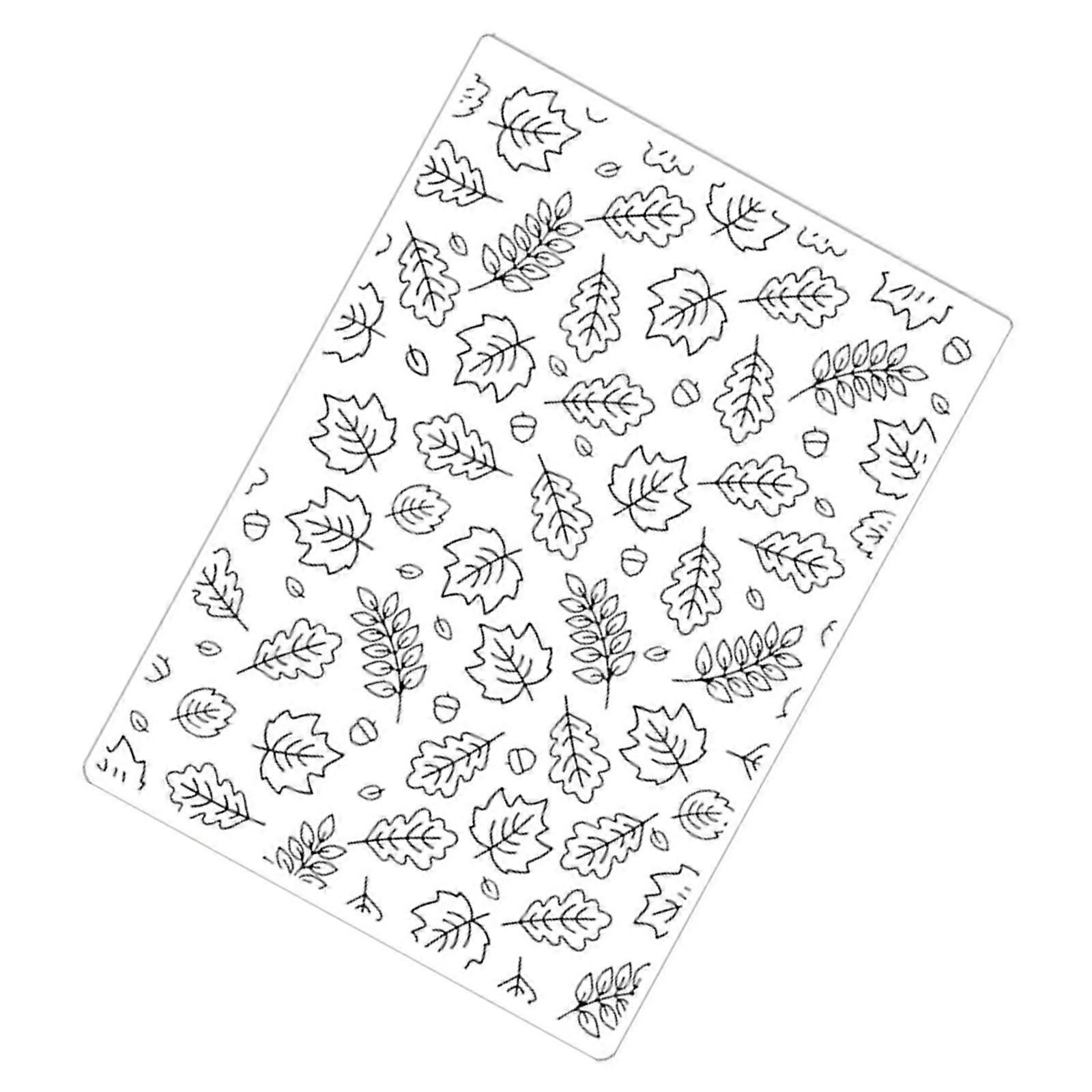 Artisanal Embossing Template for Paper Crafting Sturdy Plastic Stamping Tool With Textured Designs Multicolor