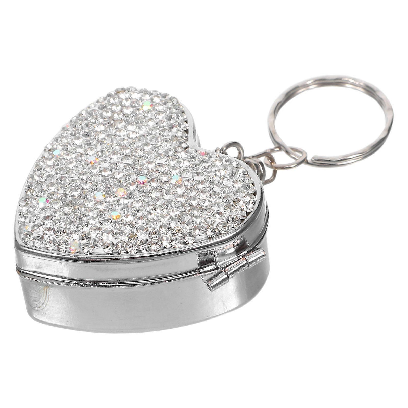 Compact Portable Heart Pill Case Organizer for Storage Use