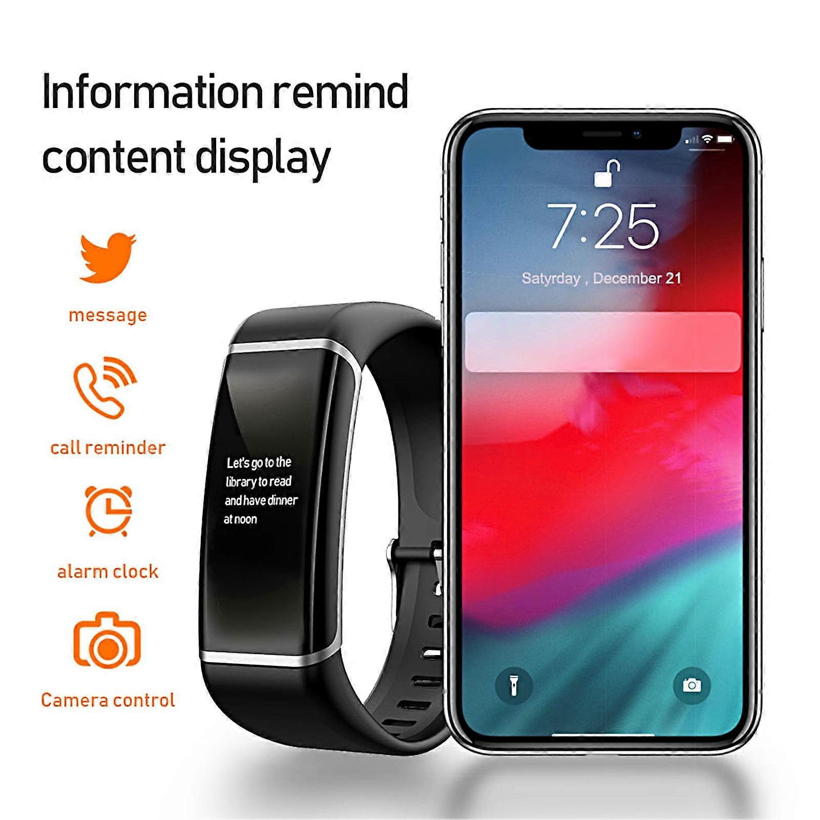 SUSUchens CT6 Sports Watch, Multiple Sport Modes, Heart Rate Monitoring, Smart Reminder Fitness Tracker, Compatible with iOS/Android, Blue