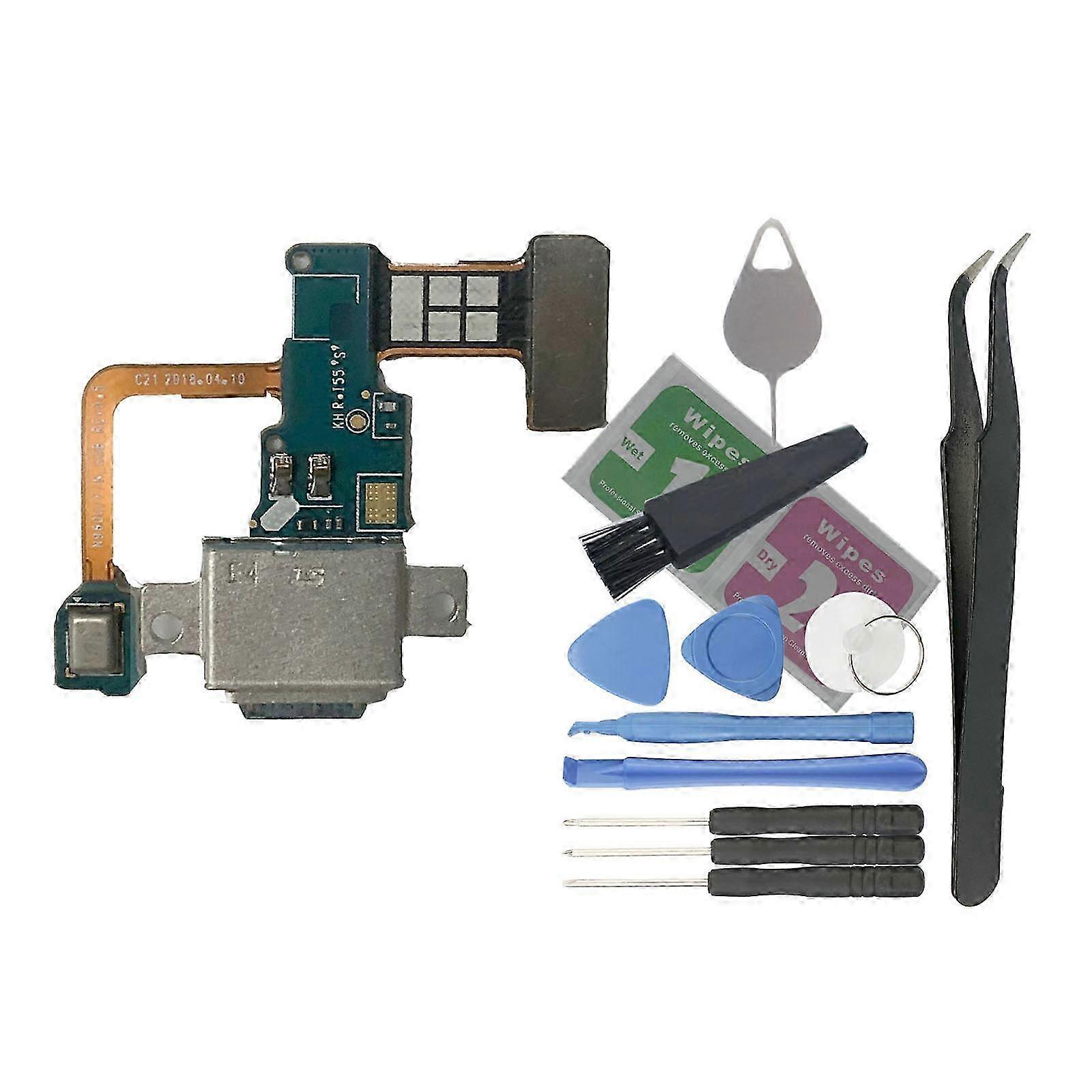 USB Charging Dock Charge Jack Connector Port Flex Cable with Mics for Galaxy 9 N960U N960F Tail Plug