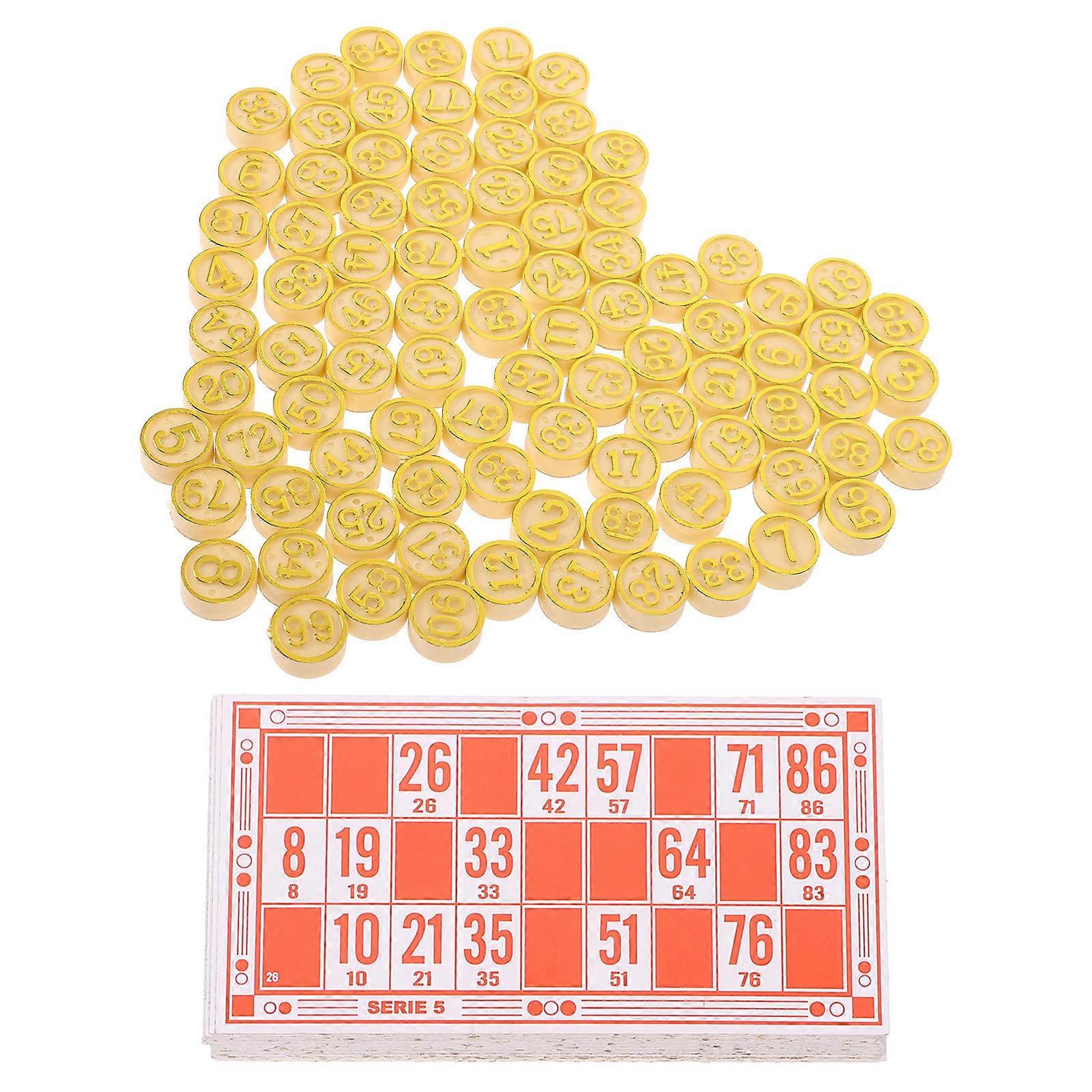 Wood Material Board Game Set for Entertainment 1Set Number Cards