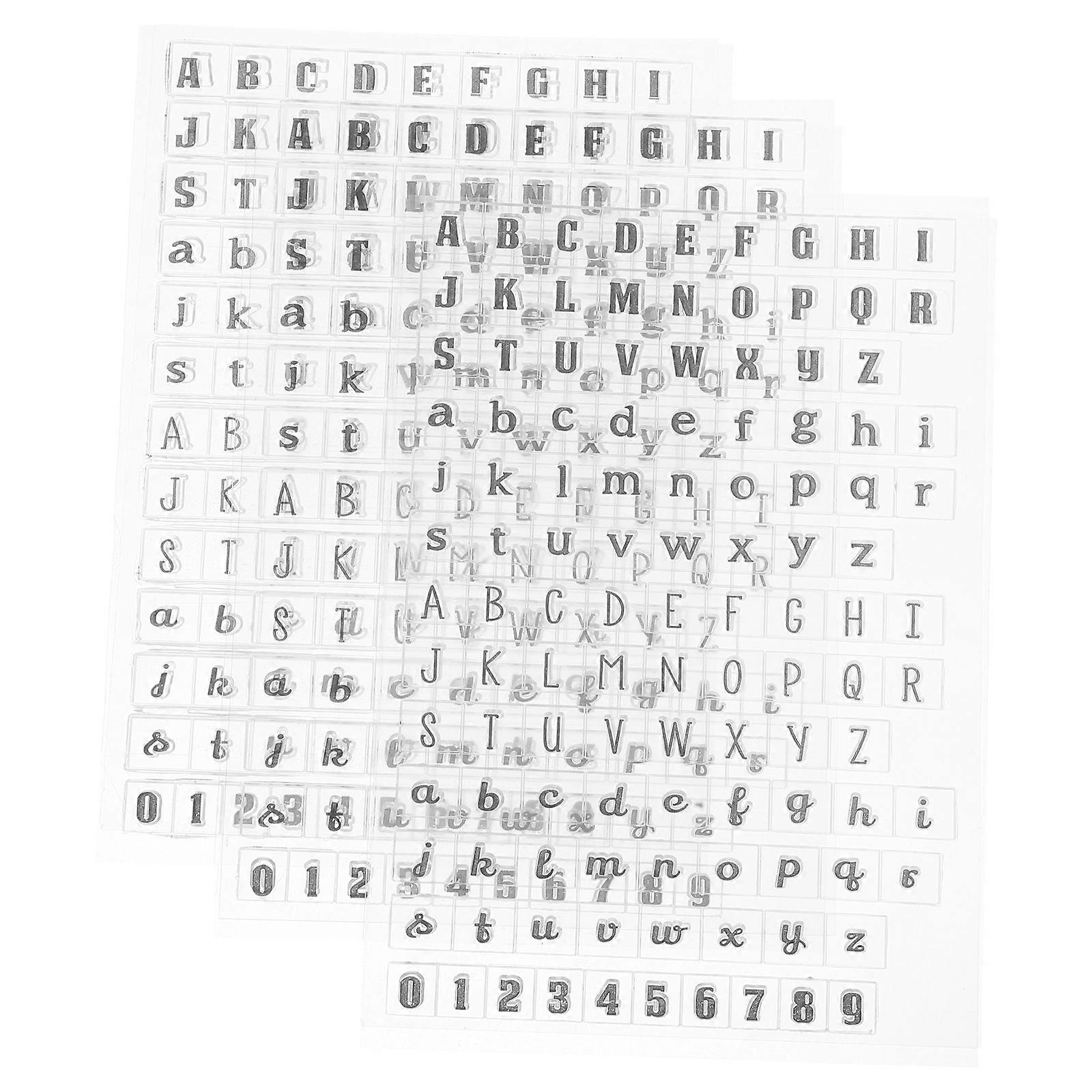 Alphabet Number Clear Stamps Set For Crafting Projects Handmade Crafts Diy Decoration Card Making Journaling Scrapbooking 3Pcs