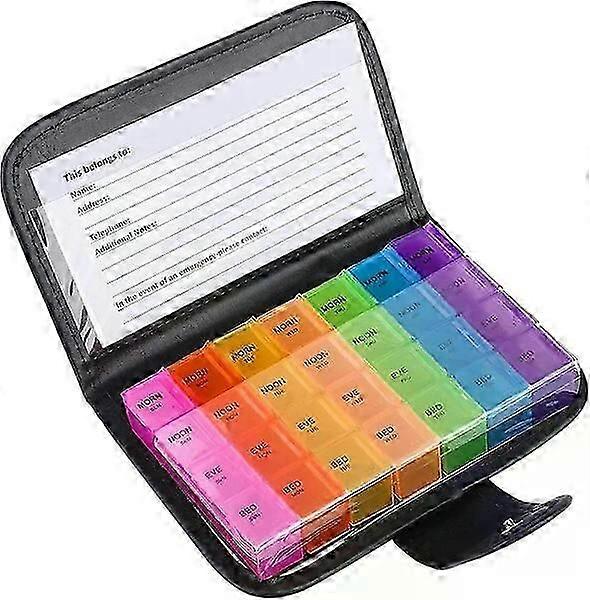 28-compartment 7-day medicine box, made of PP material, with time-segmented design for easy management