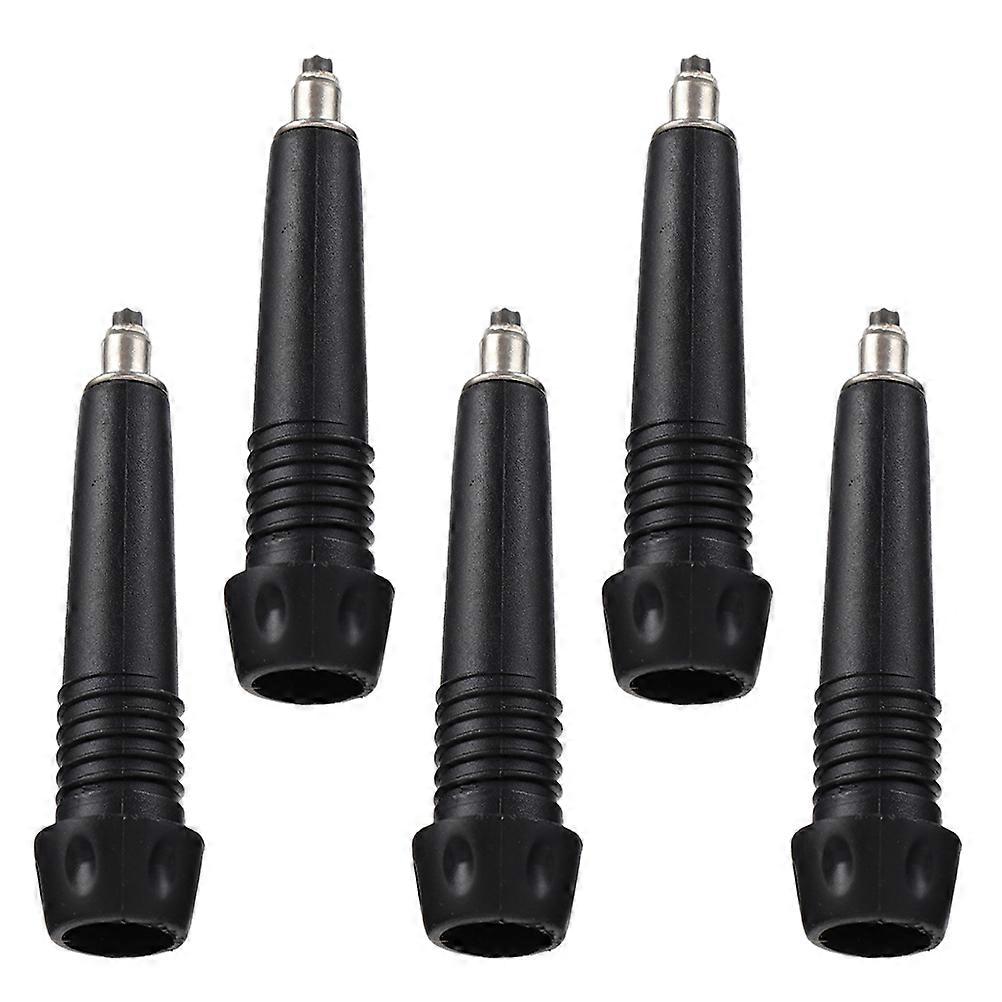 5Pcs Trekking Pole Tips Set For Hiking Experience With Pointed Design Offering Enhanced Stability In Black Color Ideal For Hiking Enthusiasts