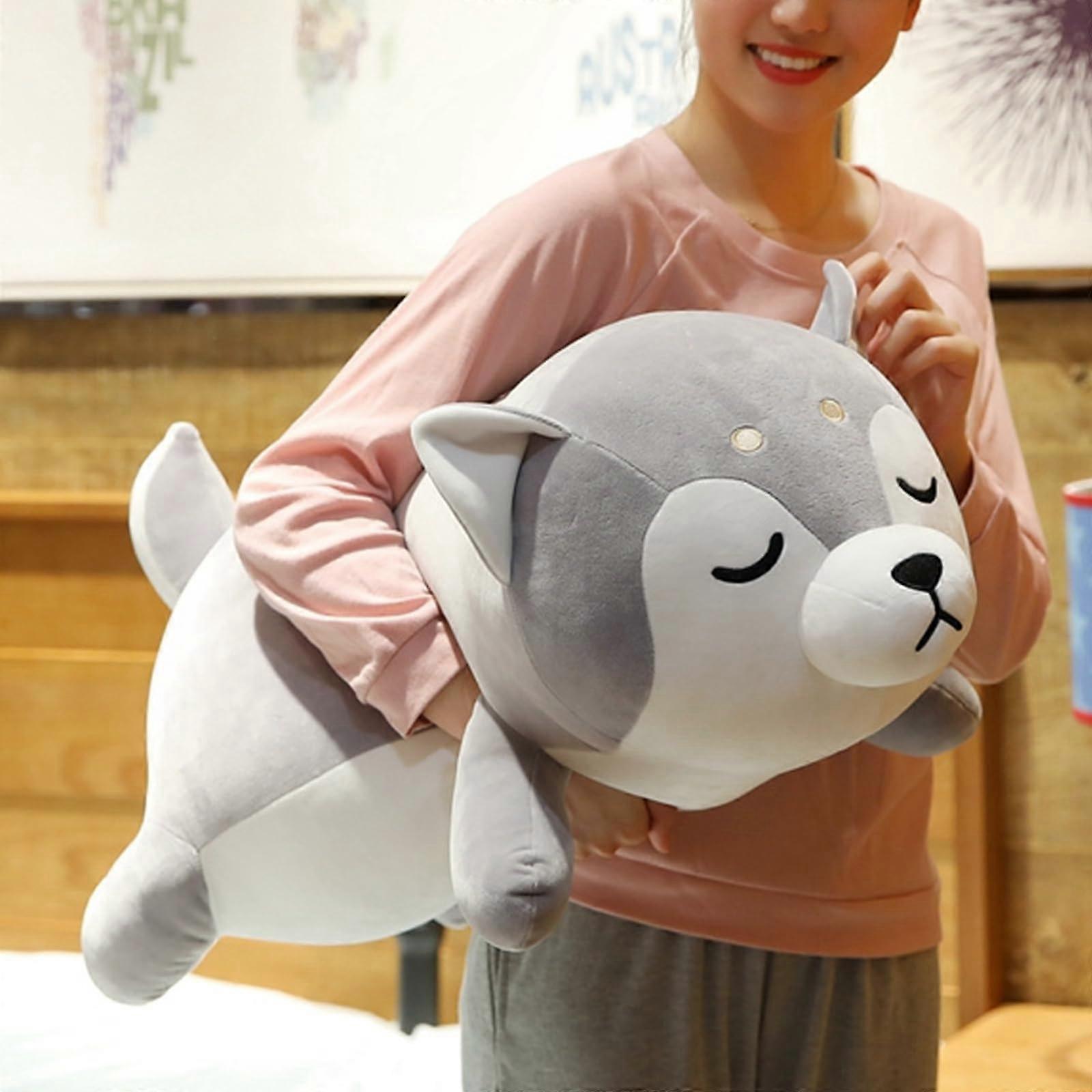 Large Husky Plush Pillow for Kids and Adults – Super Soft Stuffed Animal Cuddle Toy 29.5 Inch