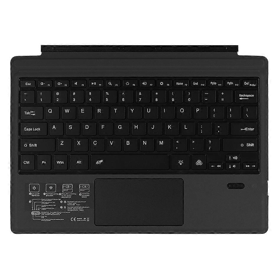 Wireless Keyboard with Presspad for Microsoft/Surface Pro 7, Ultra-Slim 7 Color Backlight Bluetooth Wireless Keyboard