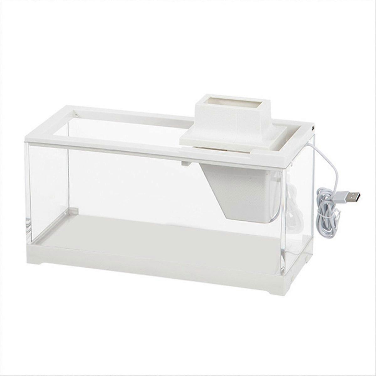 Desktop Aquarium Fish Tank with LED Lighting Silent Filter
