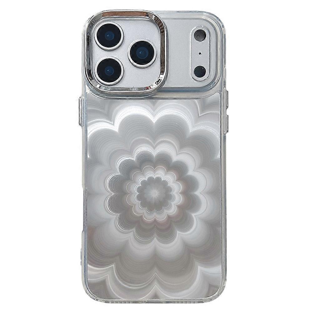 Compatible For iPhone 17 Pro Max Case Striking Phantom Flower TPU Cover with Electroplating Lens Frame