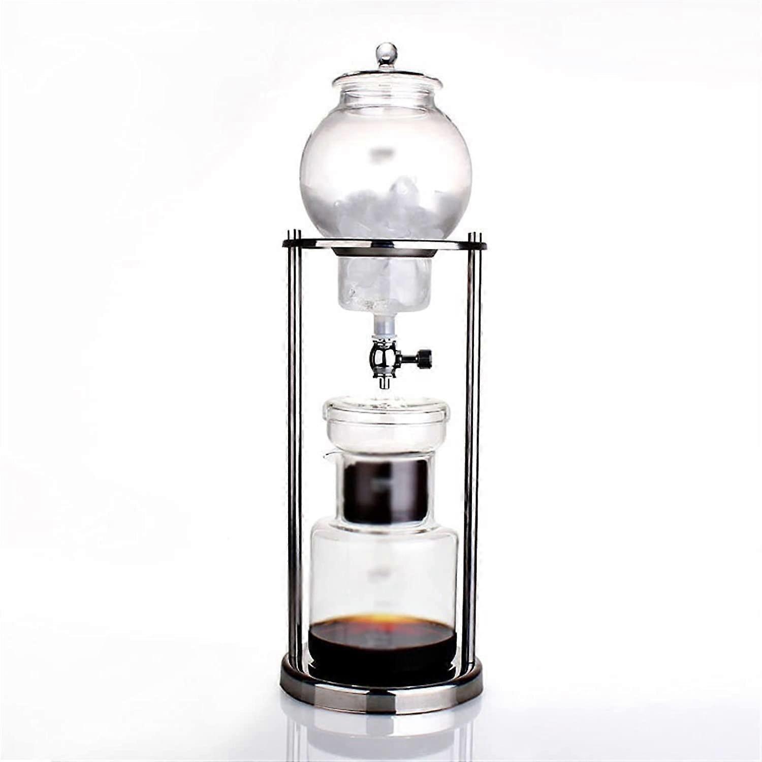 Percolator Coffee Maker 600ml Stainless Steel Pot with Glass Knob and Mesh Filter for Camping