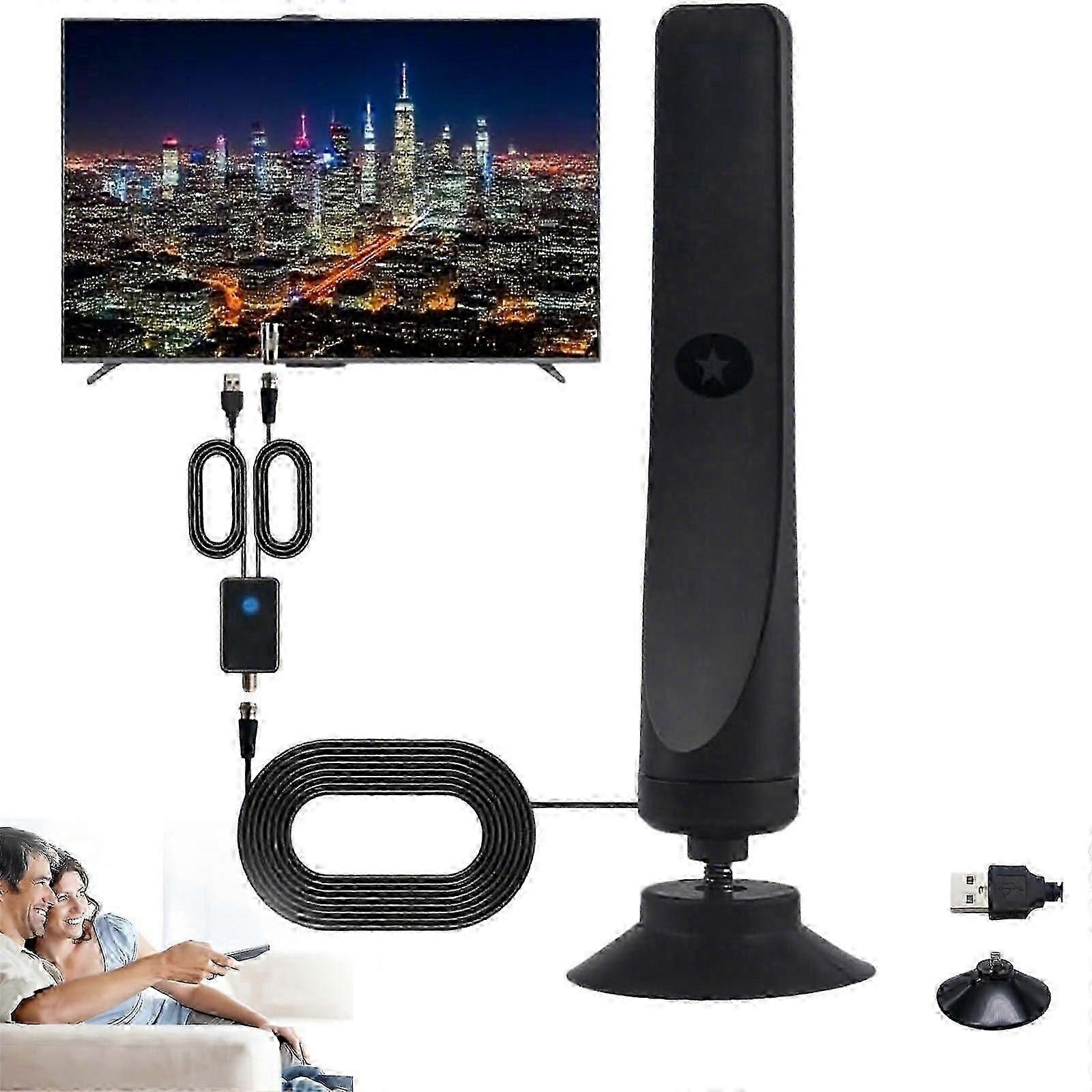 Festberg Hitenna Wave Max TV ビーム アンテナ HD 100 チャンネル付き 3m ケーブル 50 マイル範囲 屋内屋外用 1 X Hitenna