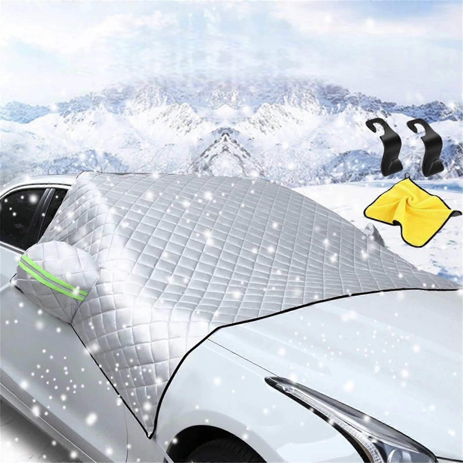 Windshield Snow Cover 4Layer Magnetic Frost Protector AllSeason UV Shield for Car and Mirror