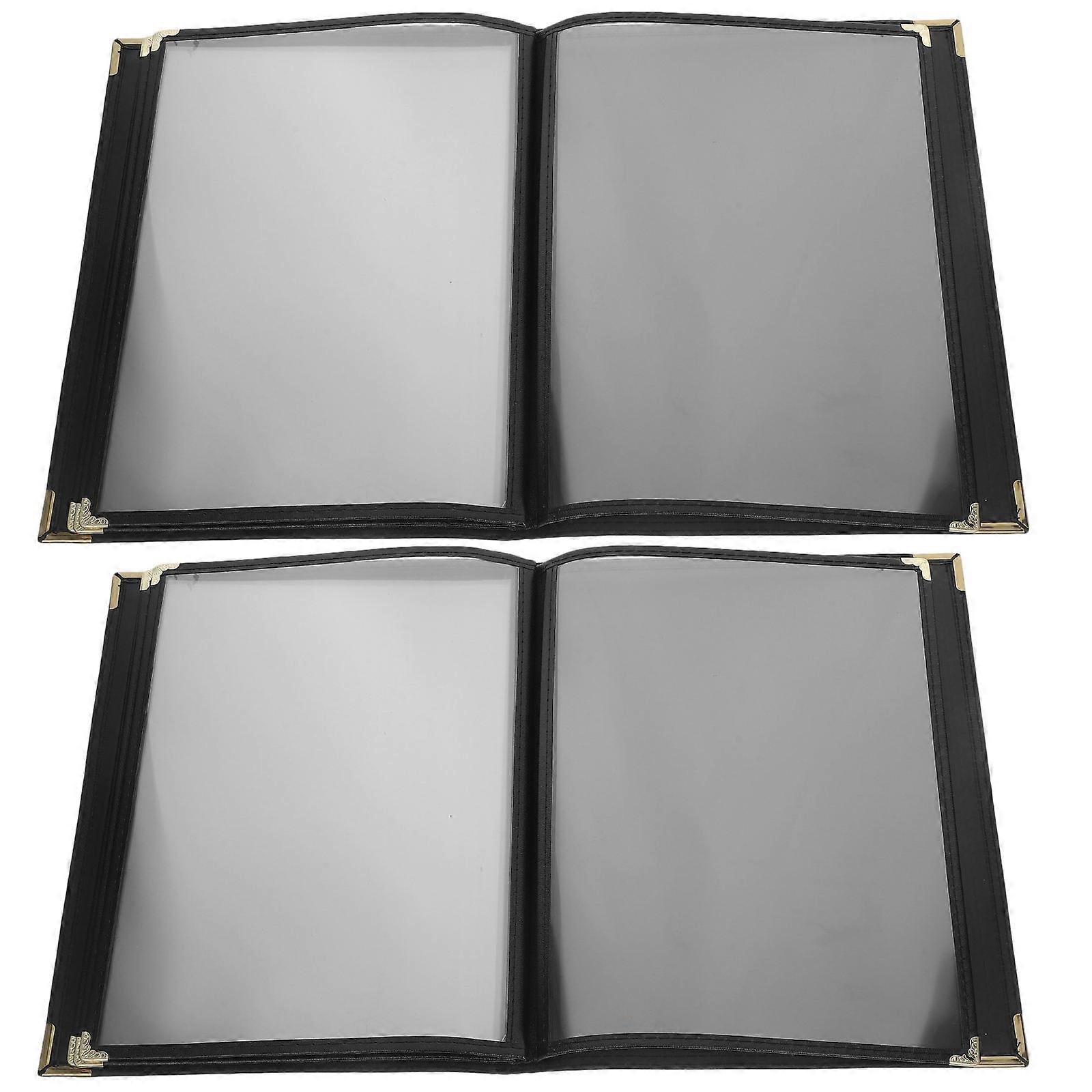 Menu Cover Faux Menu Book for Restaurant Use with 3 Pages