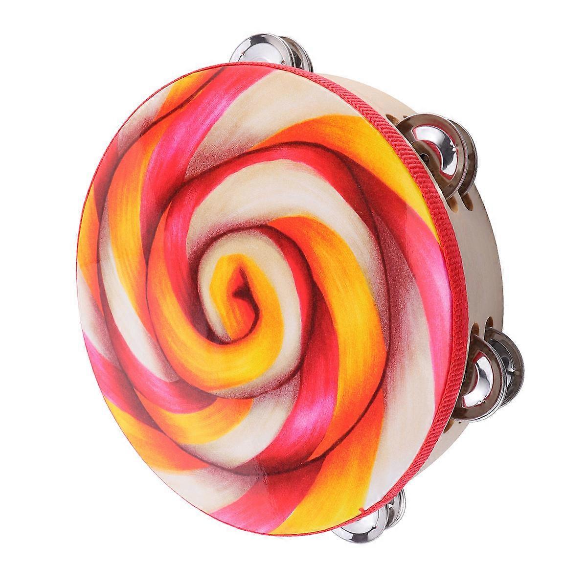 Laser Percussion Toy for Music Playing 8 Inch Double Row Tambourine Drum