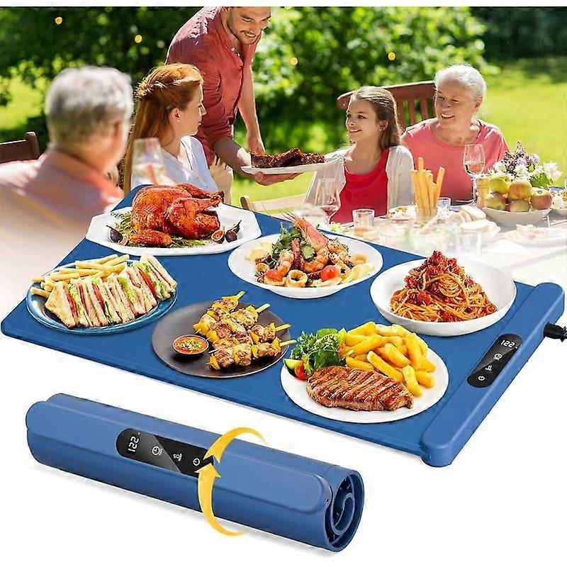 Electric  Warming Mat for Heating, 15"x23.6" Portable Foldable  Warming Tray with 6 Adjustable Temperature,  Warmers for Parties Buffet, Gat