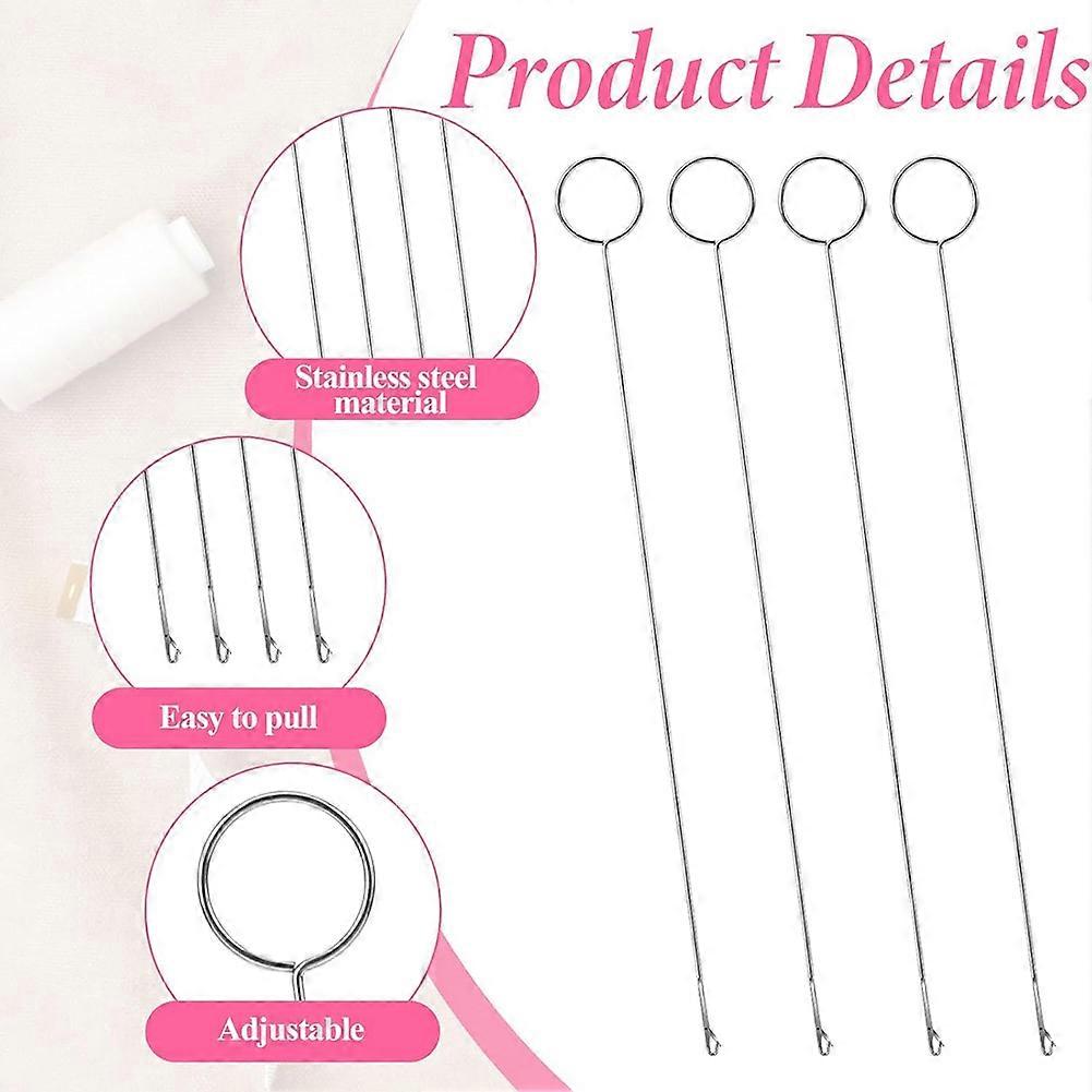8Pcs Sewing Loop Turner Hook Loop Turner Sewing Tool Needle Hooks with Latch Crochet Sewing Supplies