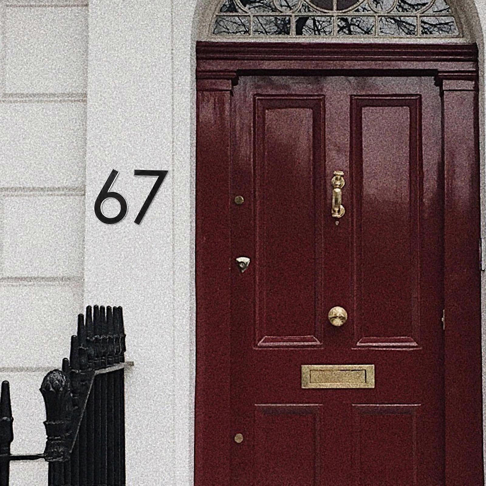 House Address Numbers Modern Three-Dimensional Self-Adhesive Durable Outdoor Use 10Pcs