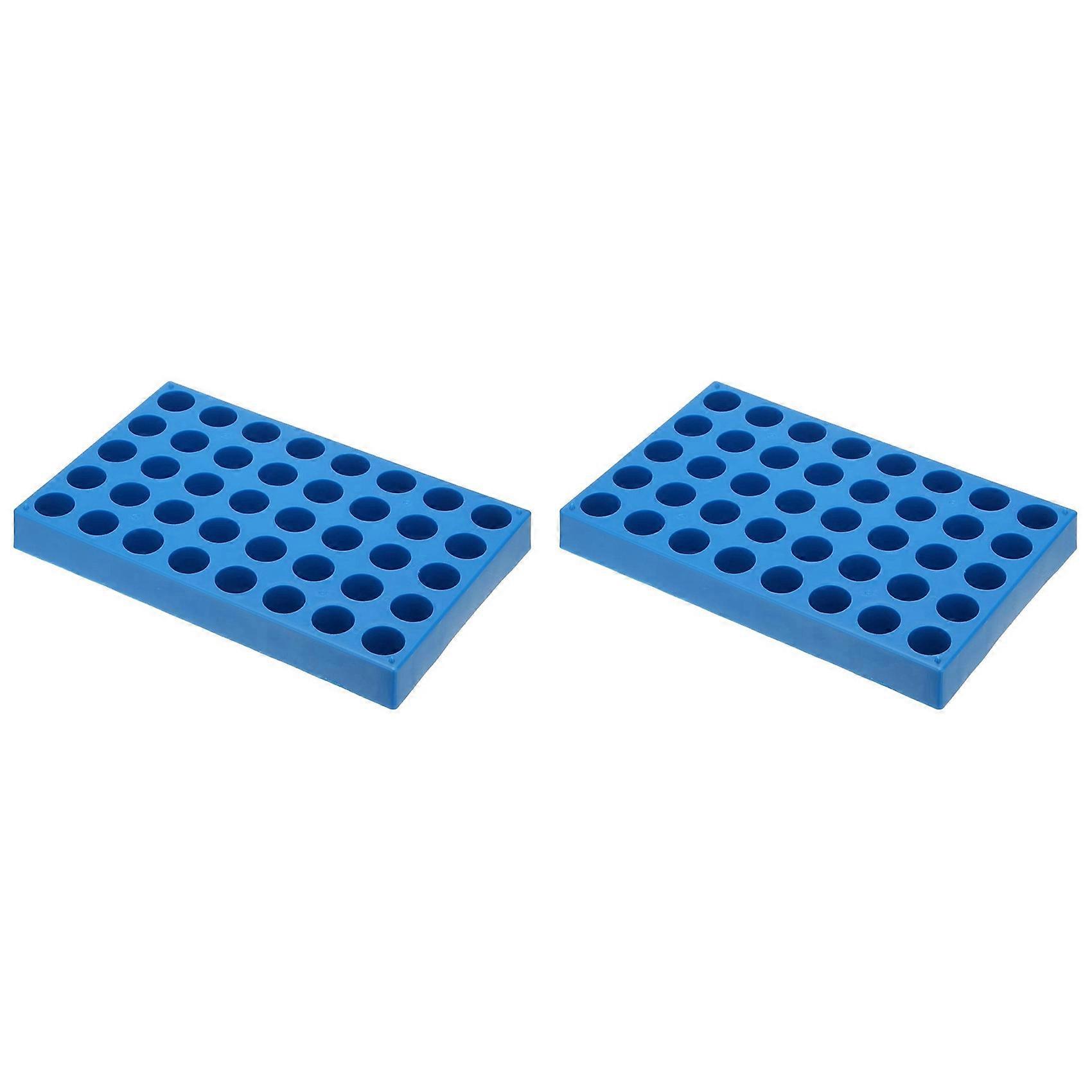 2X Vial Rack for Autosampler Vials, Vial Tray Holder 40-Well Stackable Test Tube Rack Vial Holder 10ml Blue