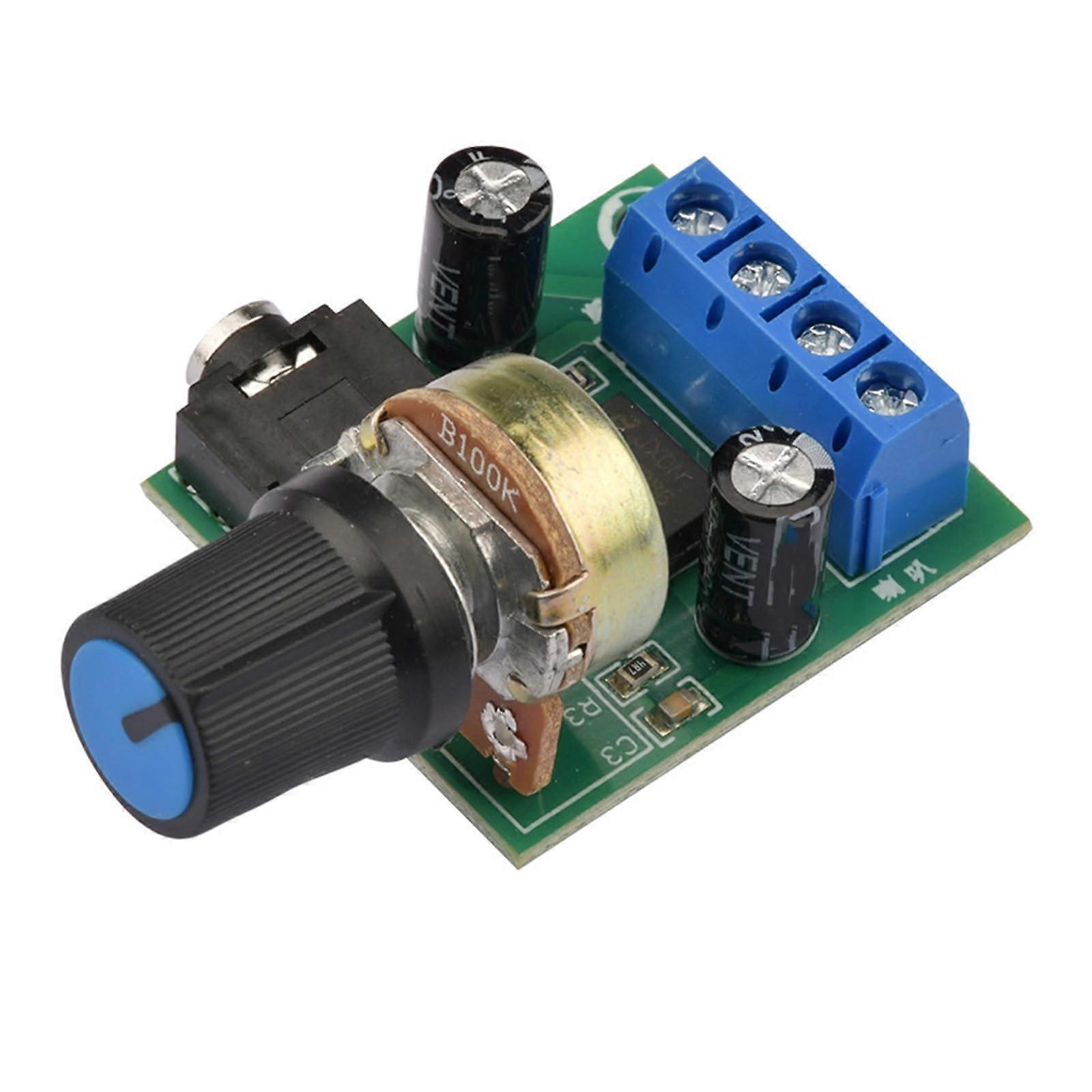 Sound Amplifier Board 3.5mm Audio Input, Adjustable 3V12V Power, Digital Stereo Amplifier Module