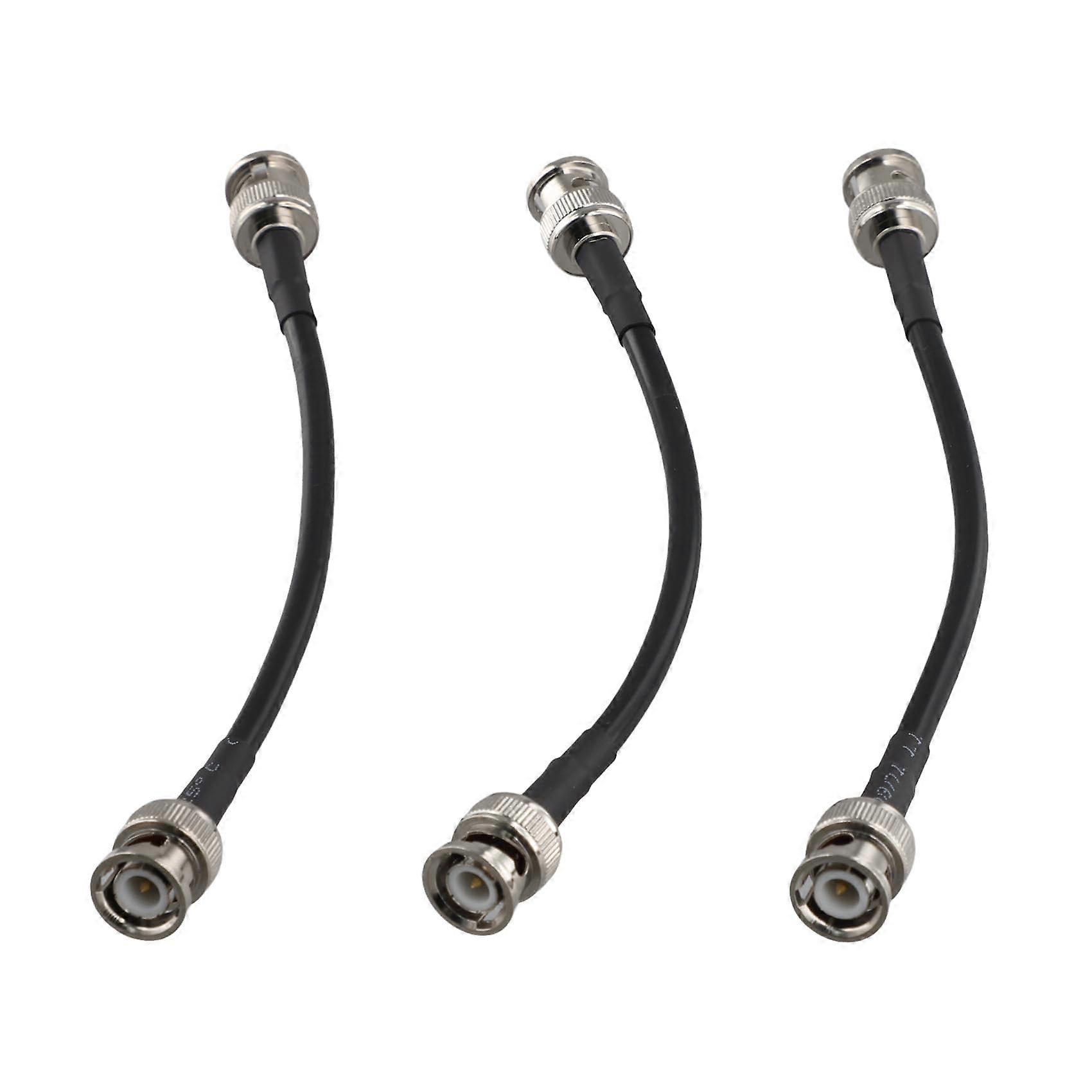 RG58 BNC Male Plug to BNC Male Plug Crimp Connector Coax Jumper Cable Wire Oscilloscope Signal Line 0.15M 50 Ohm Crimp