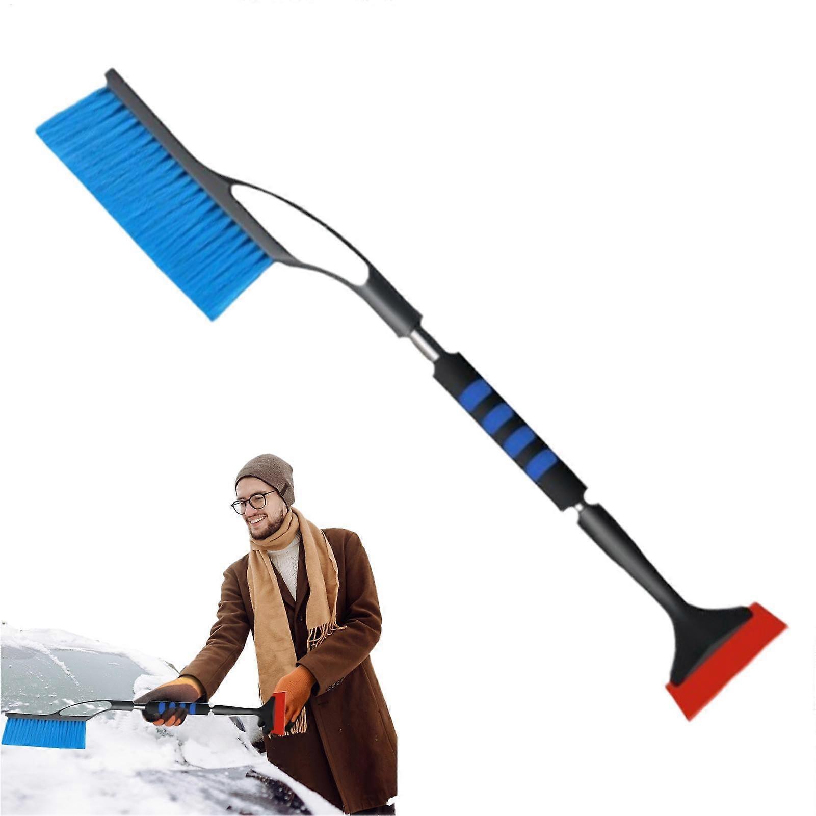 Car Snow Brush with Ice Scraper, 25.6 Inch Detachable Tool for Efficient Snow Removal and Windshield Care