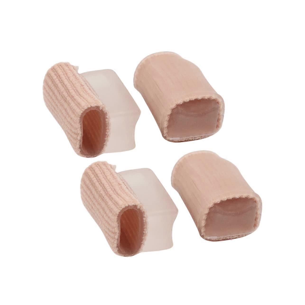 Toe Separator and Spacer 4pcs for Overlapping Toes Pain Relief, Toe Alignment Support, Reusable Sleeve