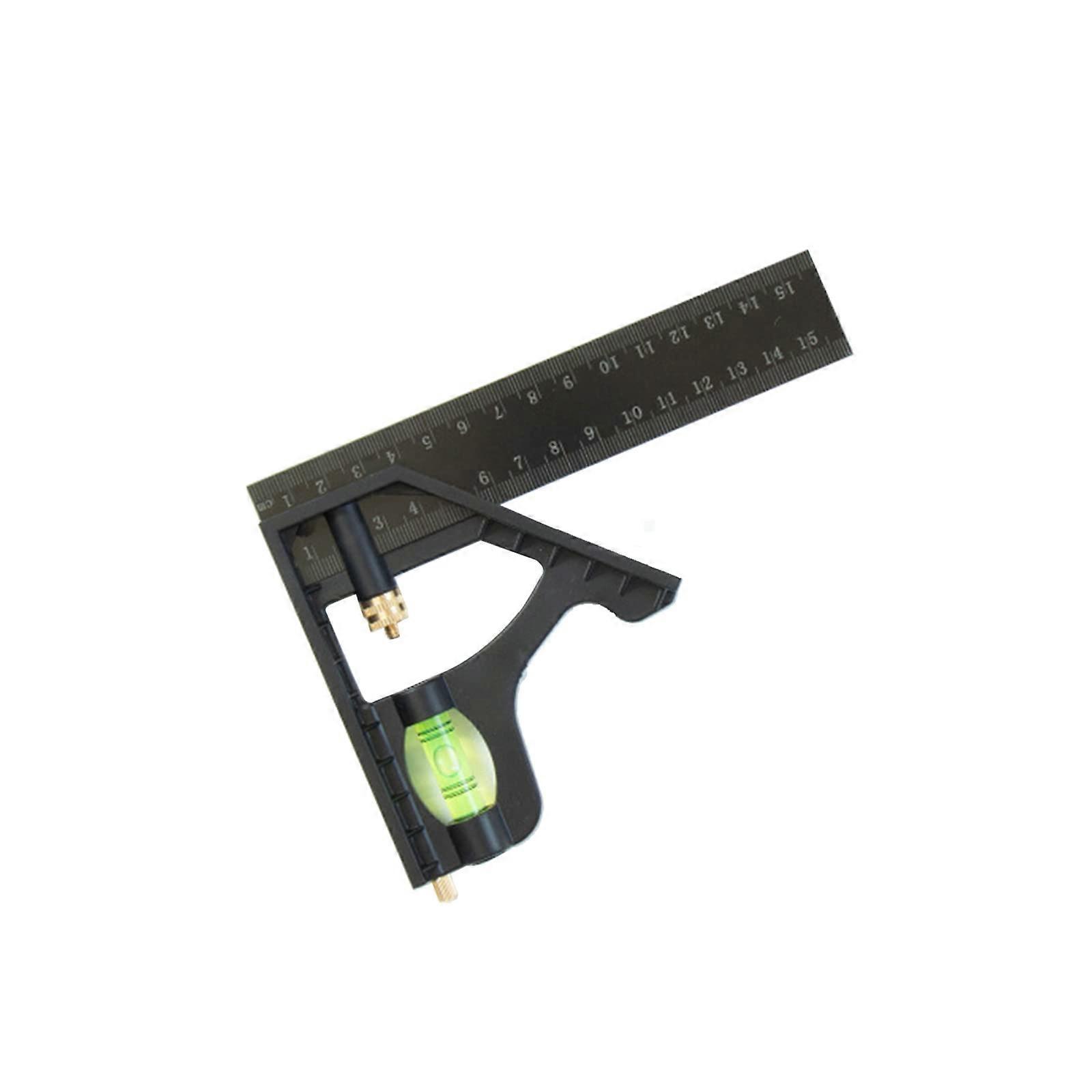 Combination Square Precision Measuring Tool for Woodworking and Metalworking with Protractor 15cm