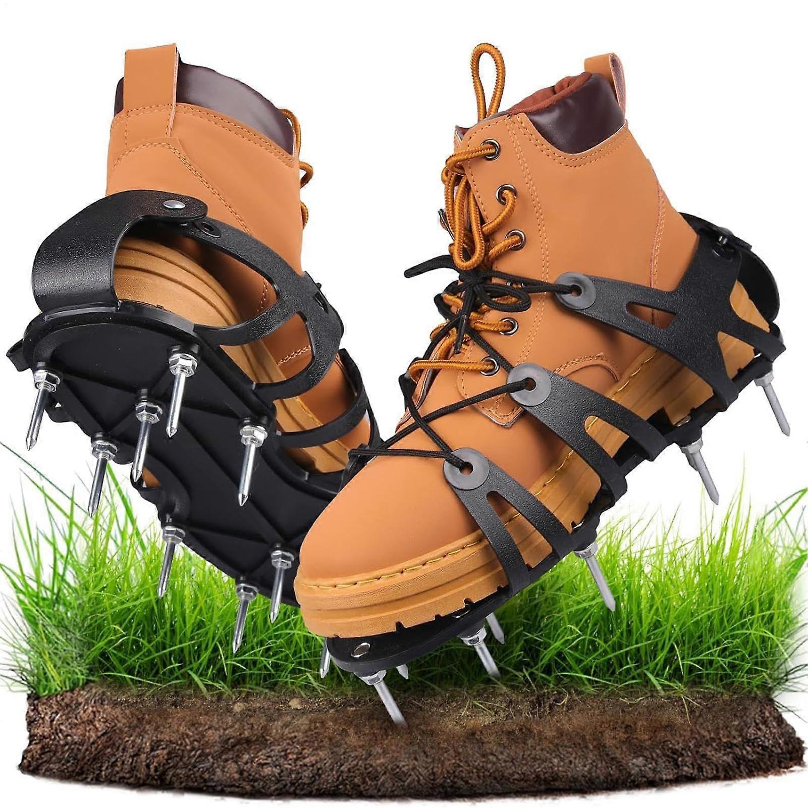 Lawn Aerator Shoes with Spikes for Deep Soil Penetration and Adjustable Secure Straps Ref: 1783