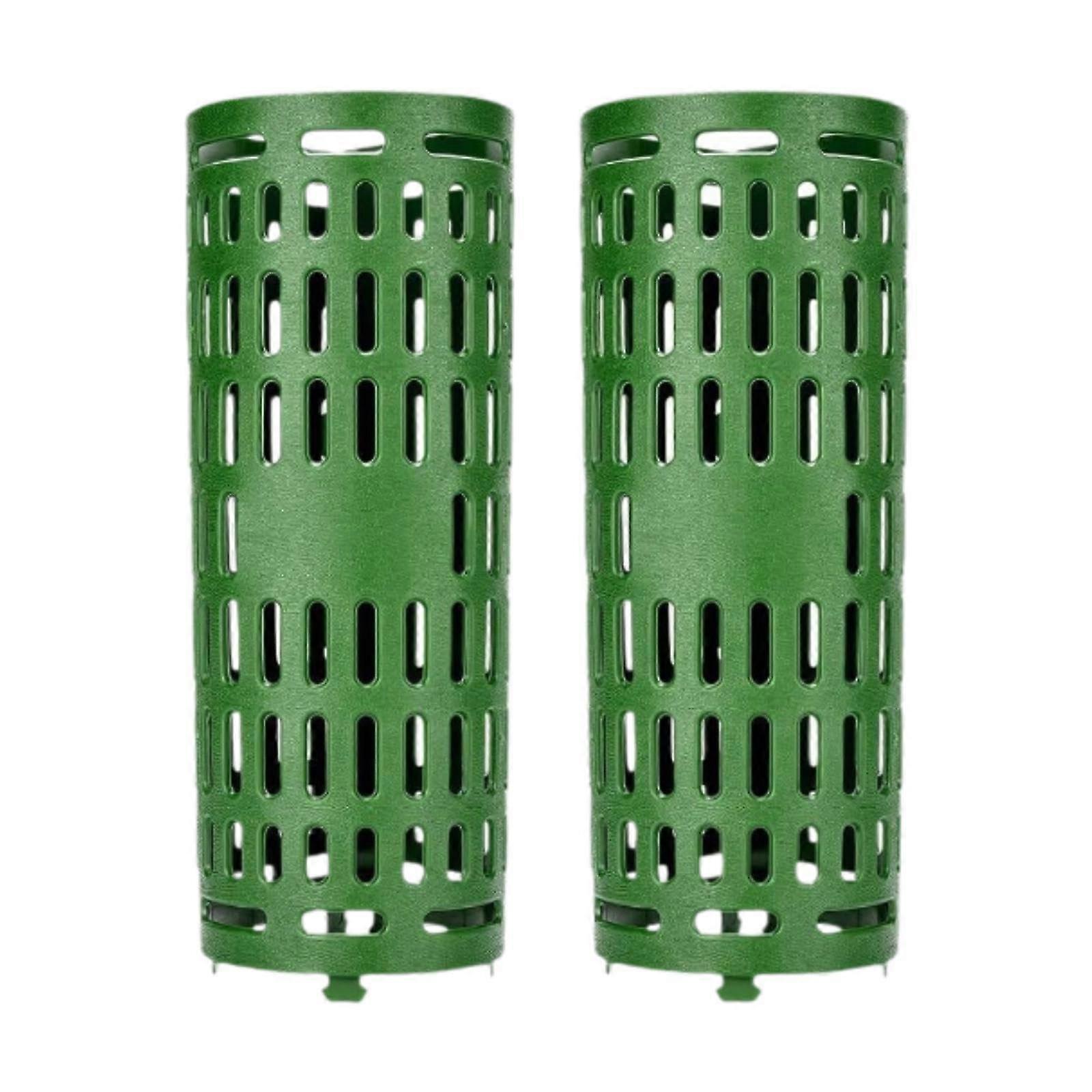 2x Weatherproof Tree Trunk Protector Wraps for Saplings, Adjustable Breathable Mesh Animal Barrier, Green