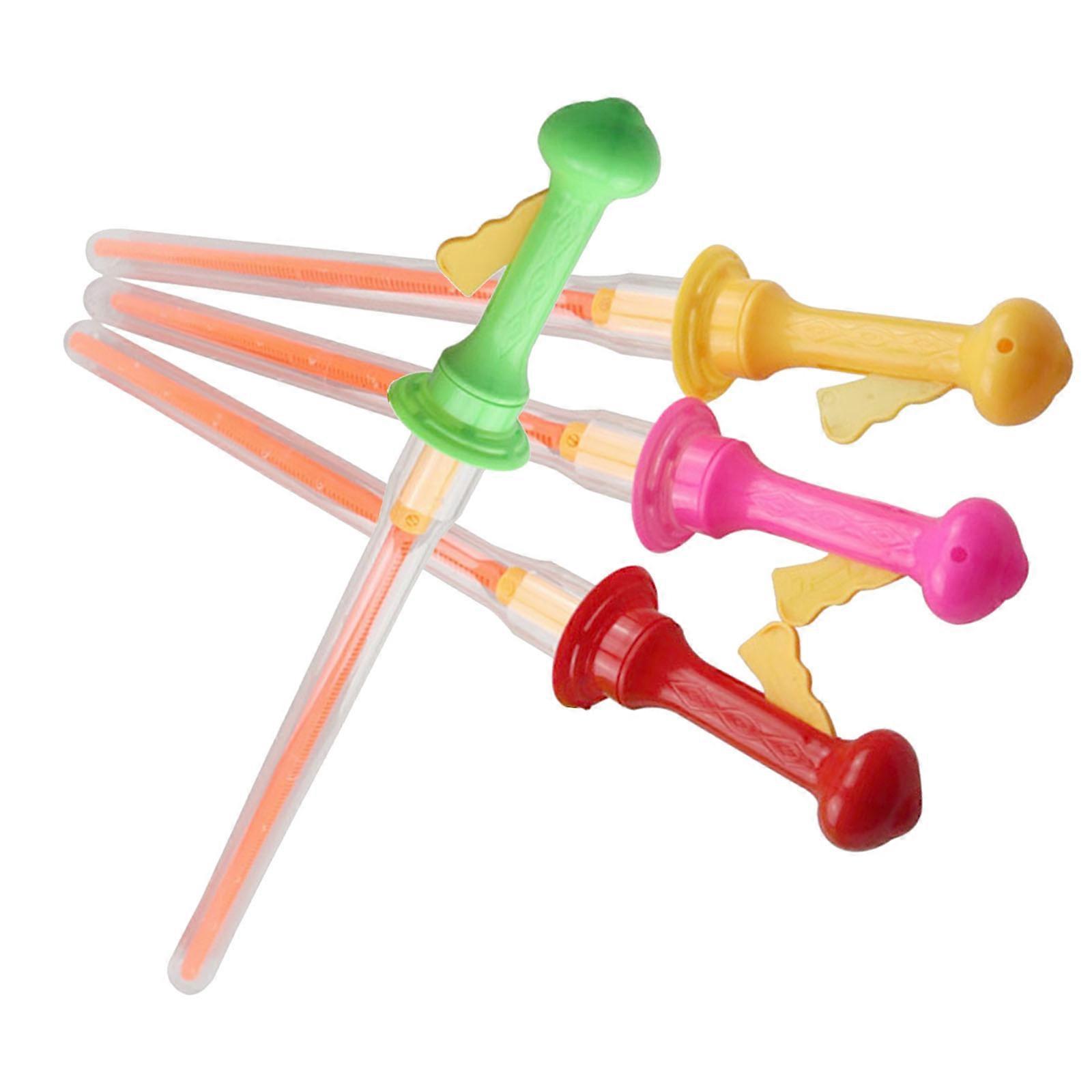 Bubble Maker Wand Sword-Shaped for Carnival Assorted Color Bubbles 4Pcs