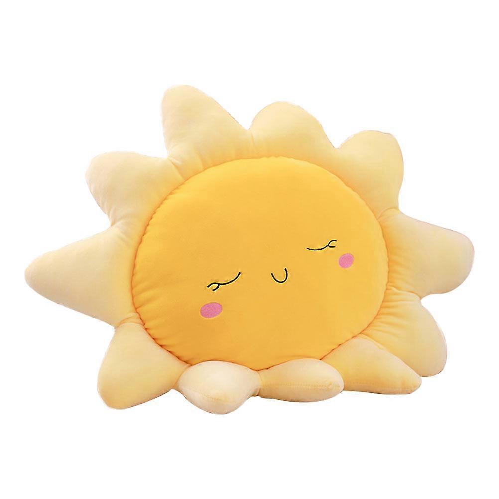 Creative Sun Modeling Bolster for Home 1Pcs Yellow Plush Throw Pillow