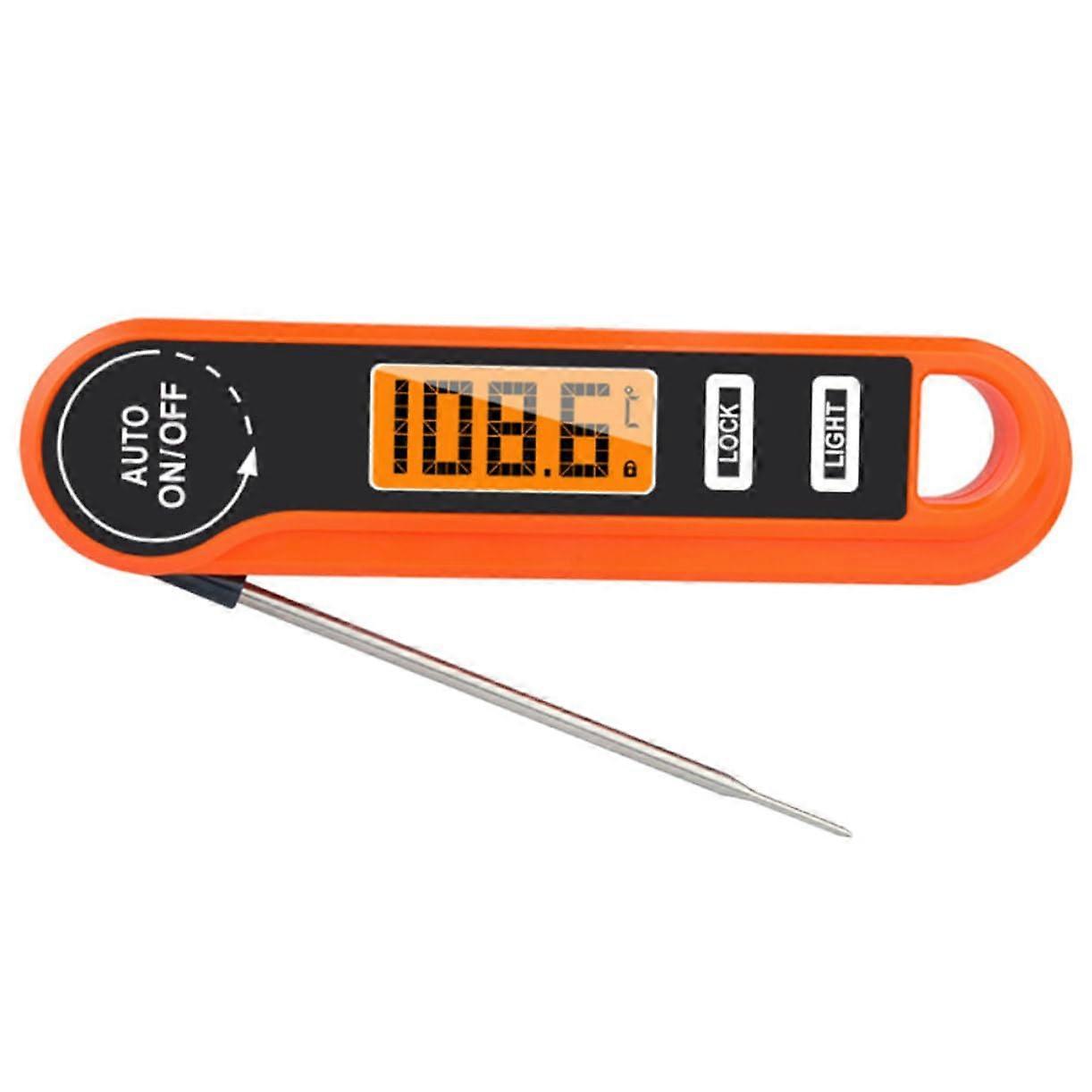 Digital Meat Thermometer Instant Read Accuracy Waterproof Foldable Probe for Grill and Smoker