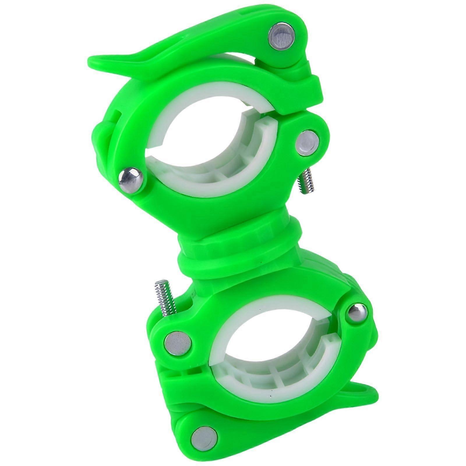 Adjustable Bike Light Mount with QuickRelease Lock and 360° Rotation for Handlebar Flashlights Green