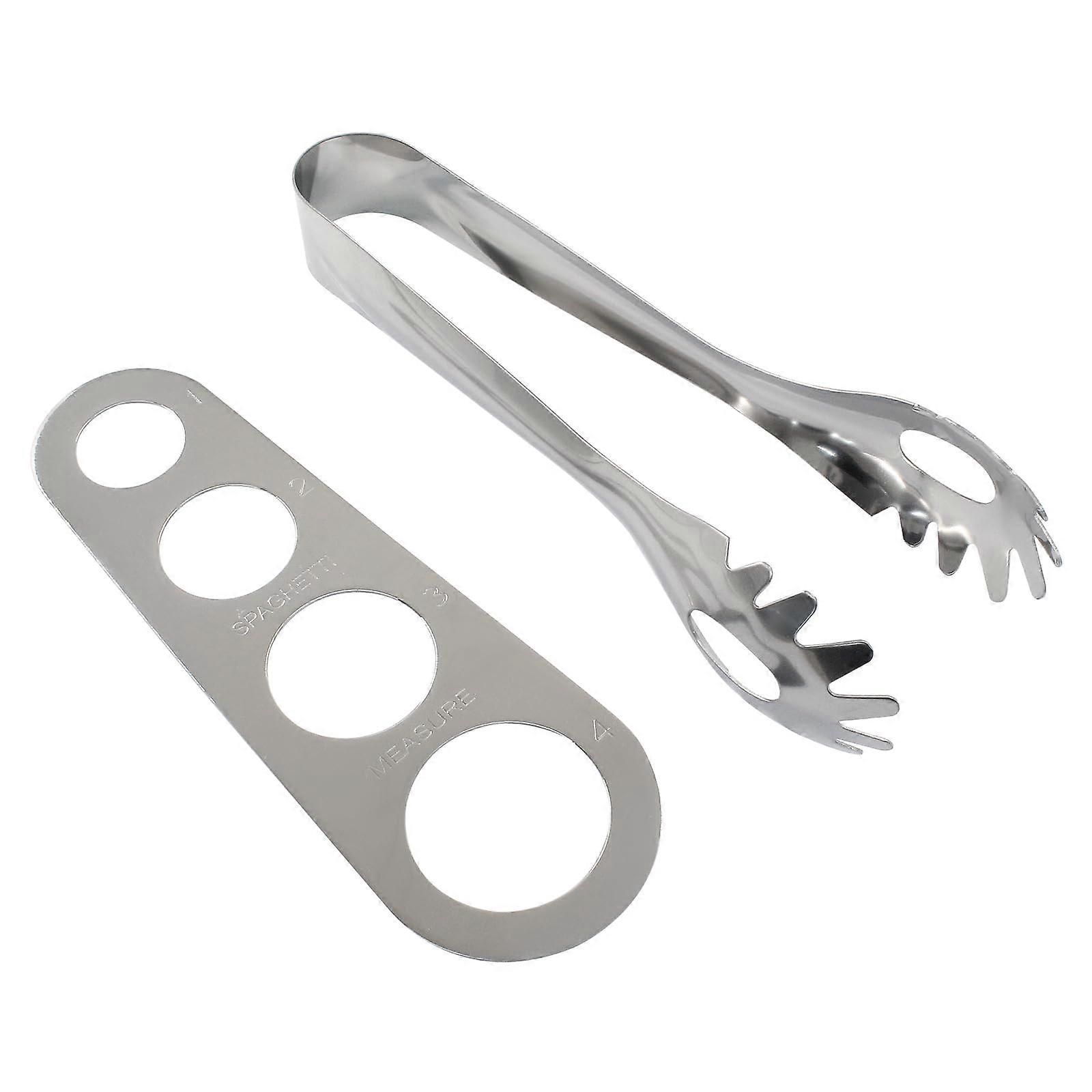 Stainless Steel Pasta Measuring Tool with Clip for Quick Spaghetti Portion Control and Cooking