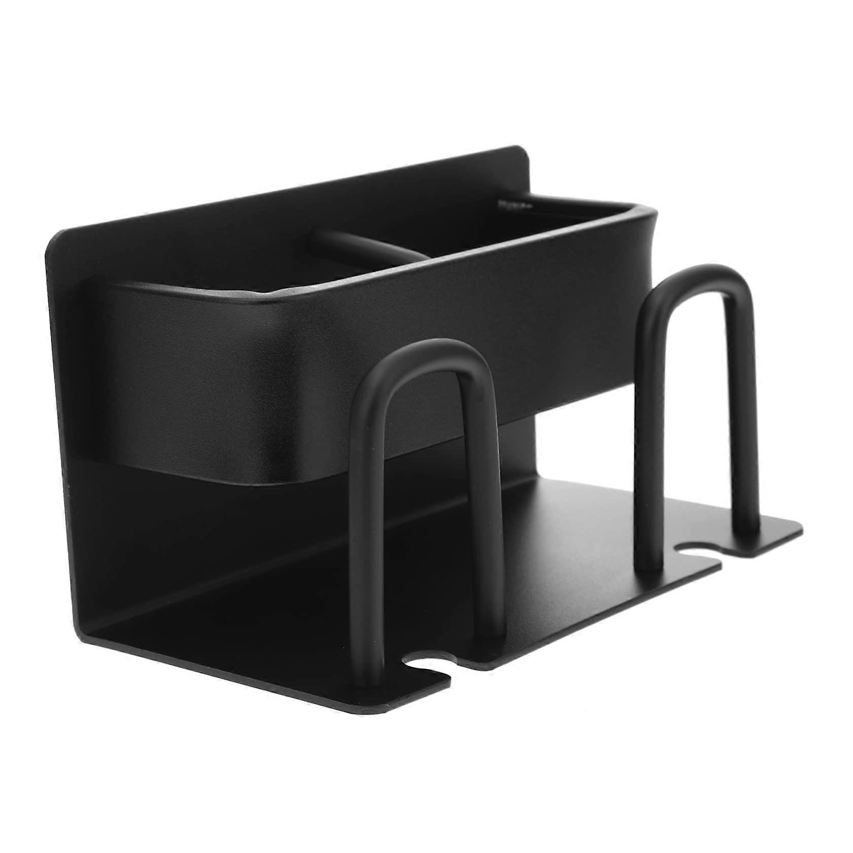 Rust Resistant Wall Mounted Toothbrush Holder with Space Aluminum Cups and Multi Functional Bathroom Organizer