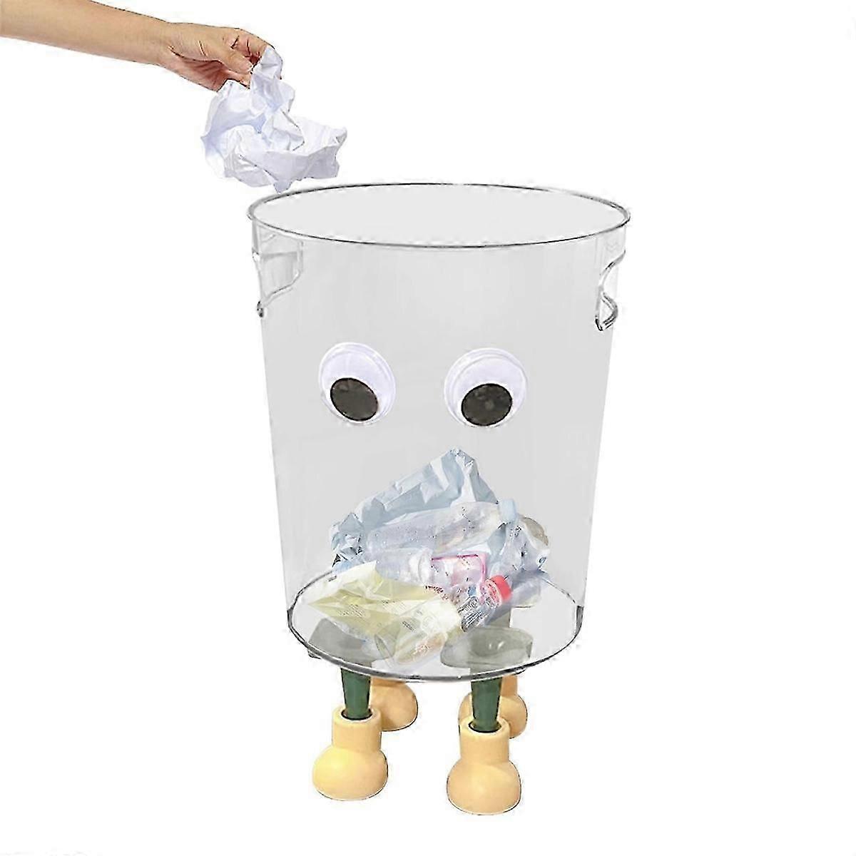 Transparent Trash Bin Small Garbage Can Tiny Trash Bin