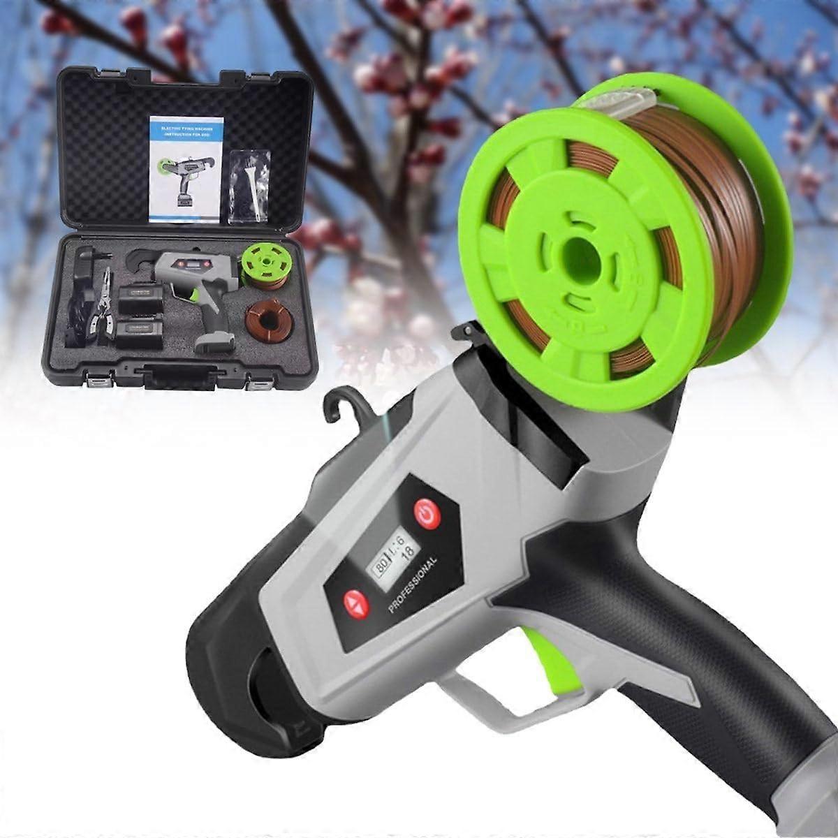 Electric Plant Tying Machine with Adjustable Tightness, Fast Cordless Vineyard Binding Tool for Crops