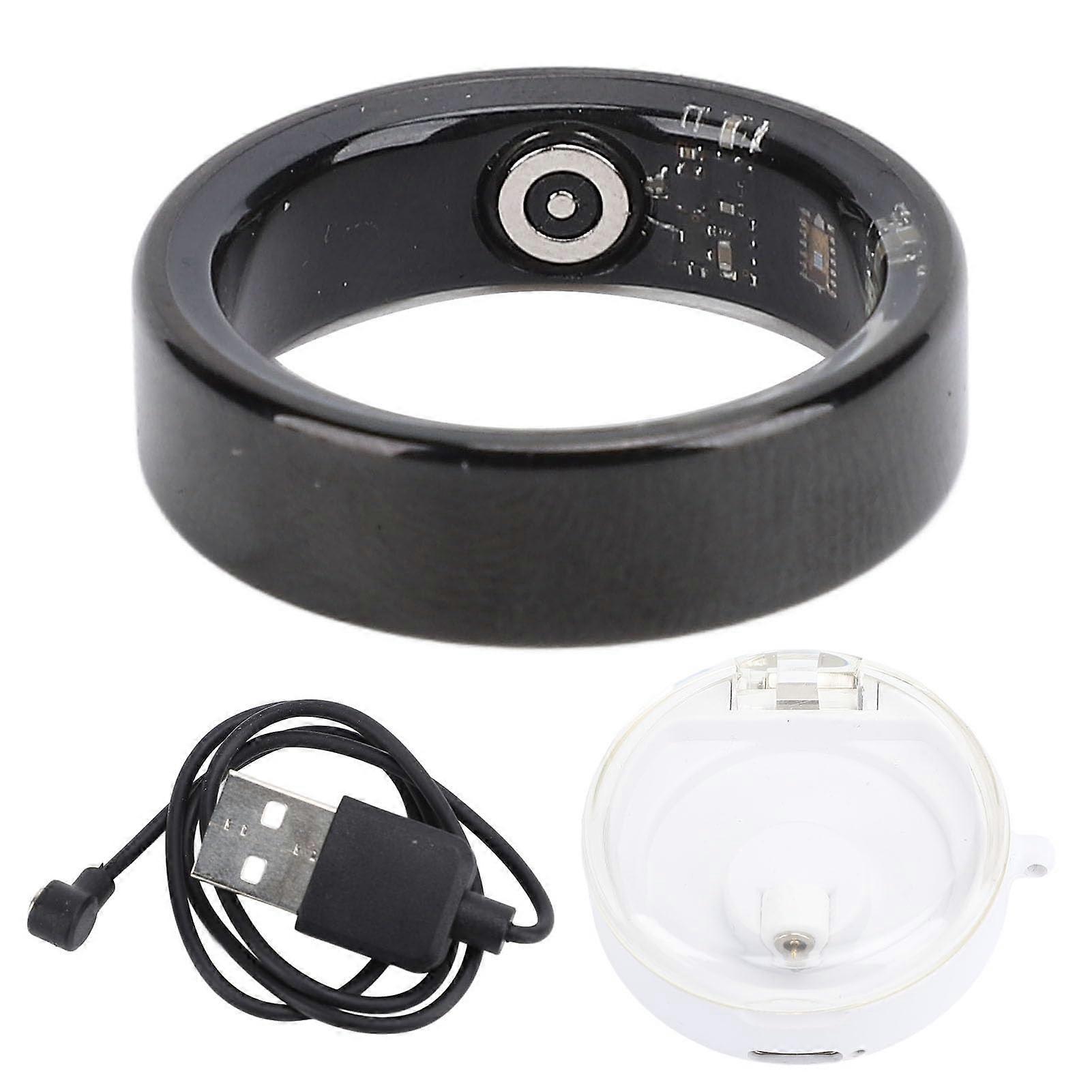 Smart Ring Fitness Tracker with Sleep and Heart Rate Monitor, Step Counter, Charging Case, 18.9mm