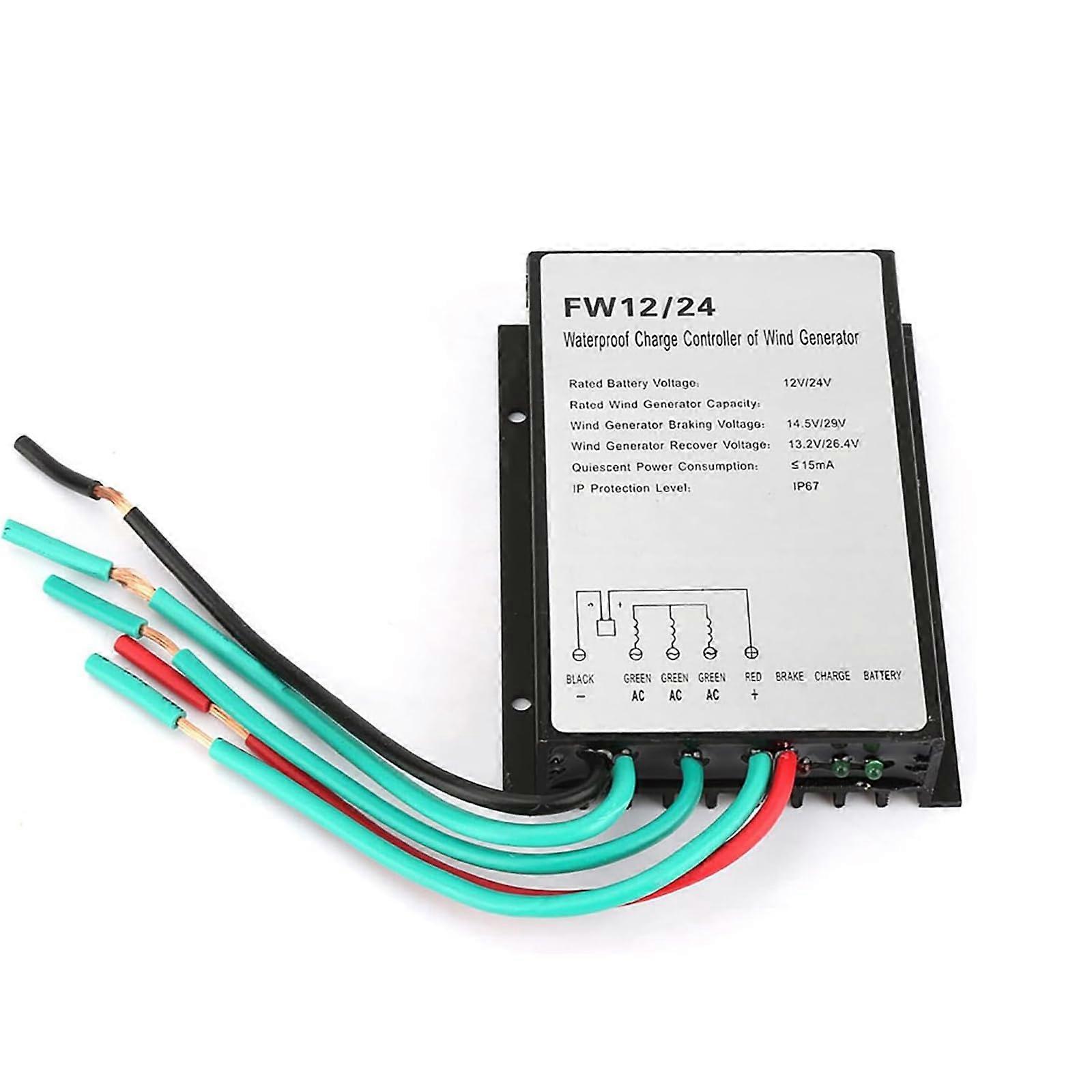 6000W Wind Charge Controller with Brake, MPPT Waterproof Wind Turbine Controller 12V 24V