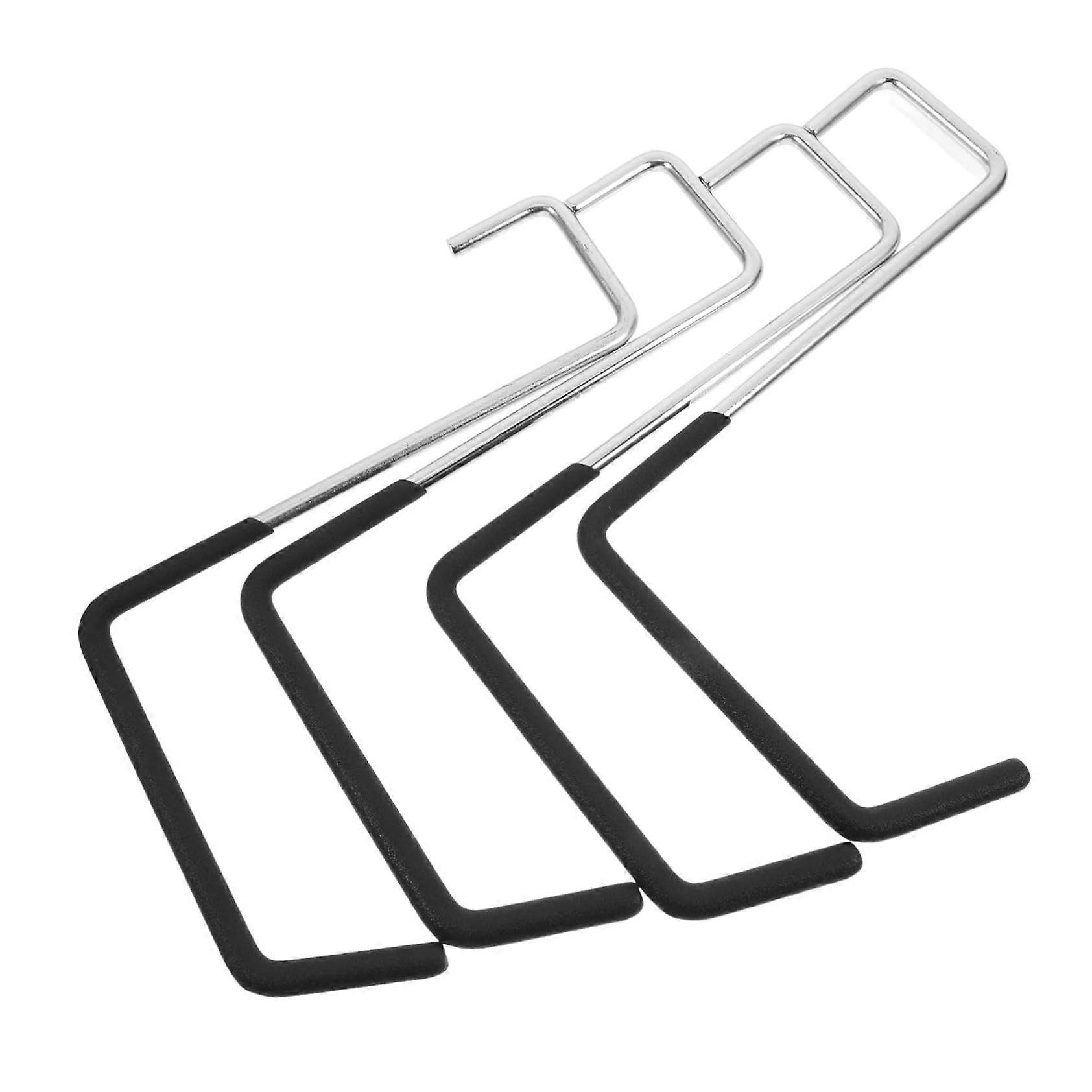 Garage Storage Hooks 4pcs Heavy Duty Ladder Hooks for Bikes Tools SpaceSaving Wall Organization