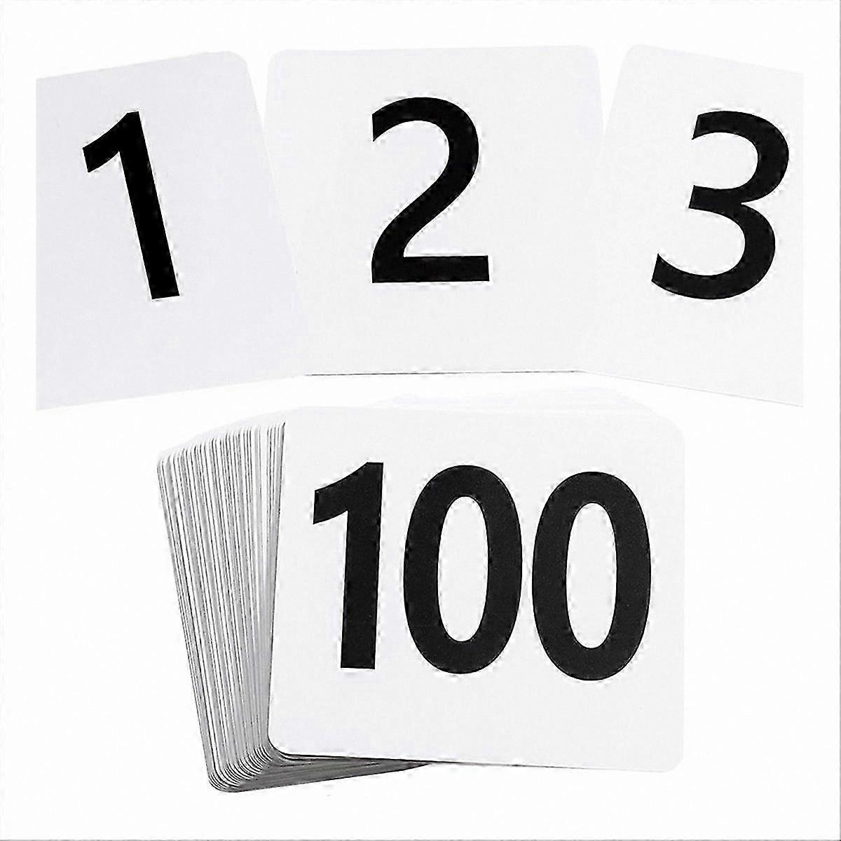 100Pcs Table Numbers 1-100, Double Sided Table Number Cards for Wedding