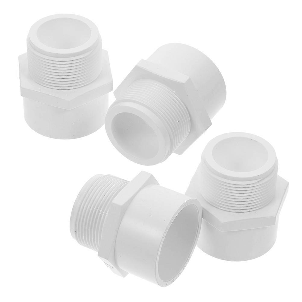 Thread Joint Adapter 4Pcs for Commercial Use Pvc Material Compatibility Leak Prevention
