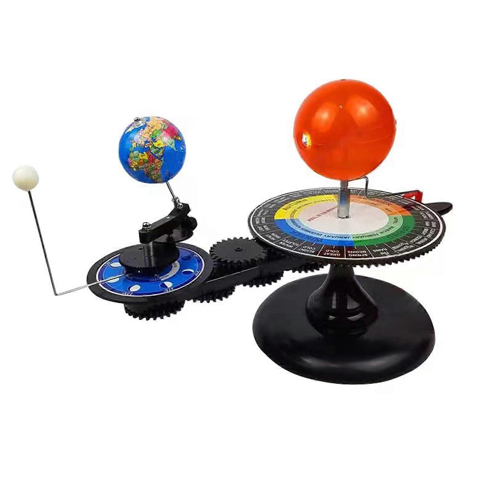Solar System Model with Sun Earth Moon Orbit, LED Sun, Eclipse Simulation, Educational Astronomy Kit
