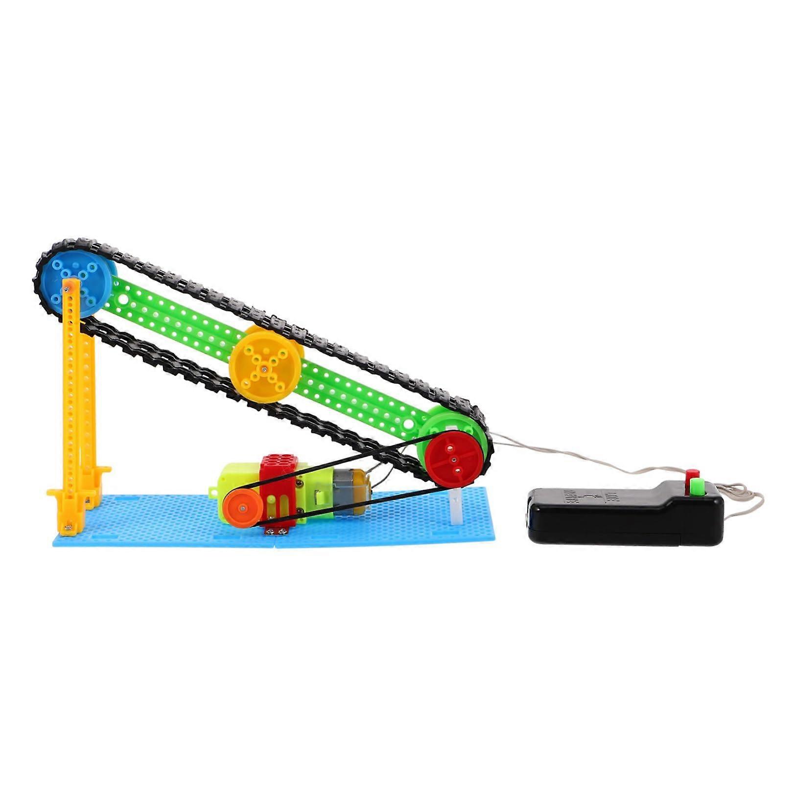 Mini Conveyor Belt Kit with DC Motor for STEM Projects, DIY Adjustable Layout, Easy Assembly