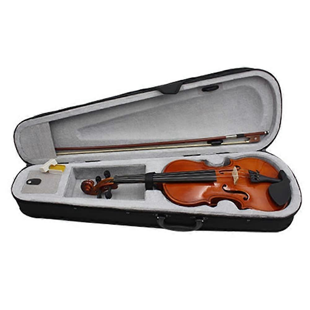 Solid Wood Beginner Violin with Clear Balanced Tone for Student Lessons and Practice