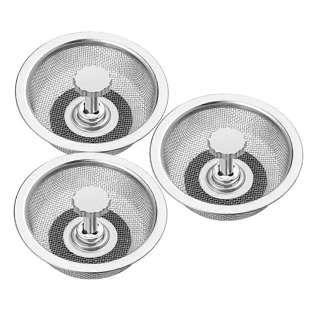 Rust-Proof Sink Strainer Stainless Steel for Kitchen Use 3Pcs Set