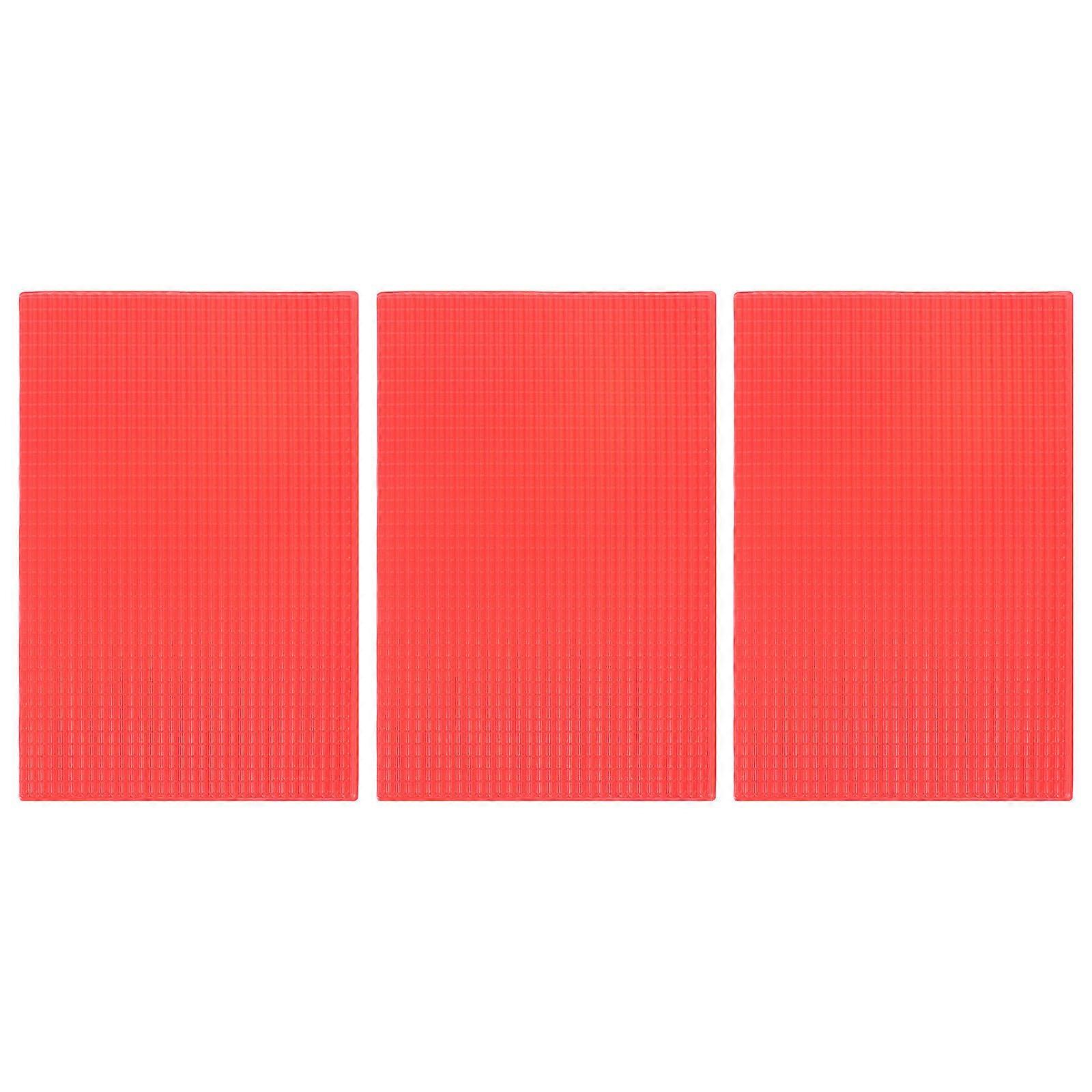 Simulation Red Tile Roof Tile Model for Decoration with 3Pcs Set