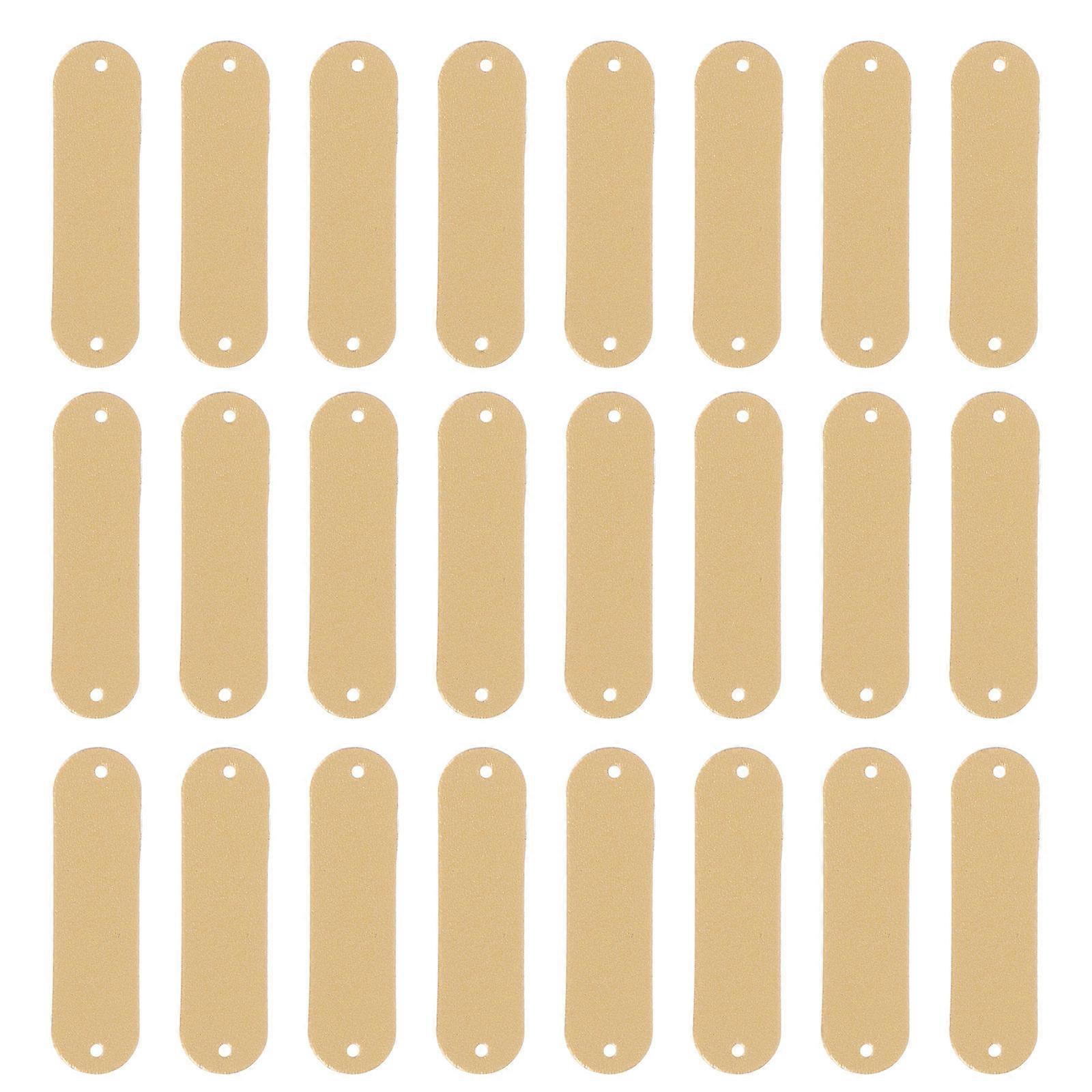 Handmade PU Tag Clothing Label for Decoration 100Pcs DIY Indentation