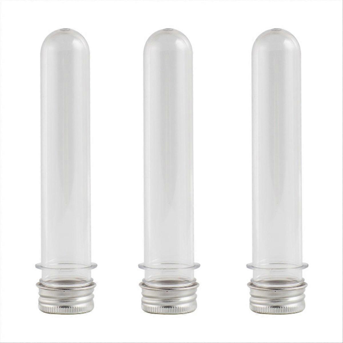 20Pcs 40ml Clear Test Tubes with Caps Plastic Storage Tubes
