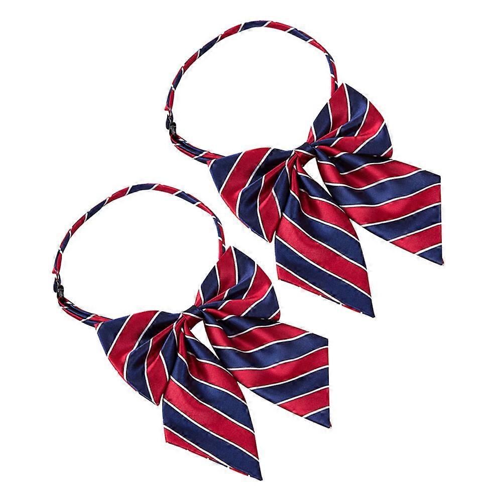 Bow Tie for Graduation Accessory 2Pcs Dark Red Buckle Decoration